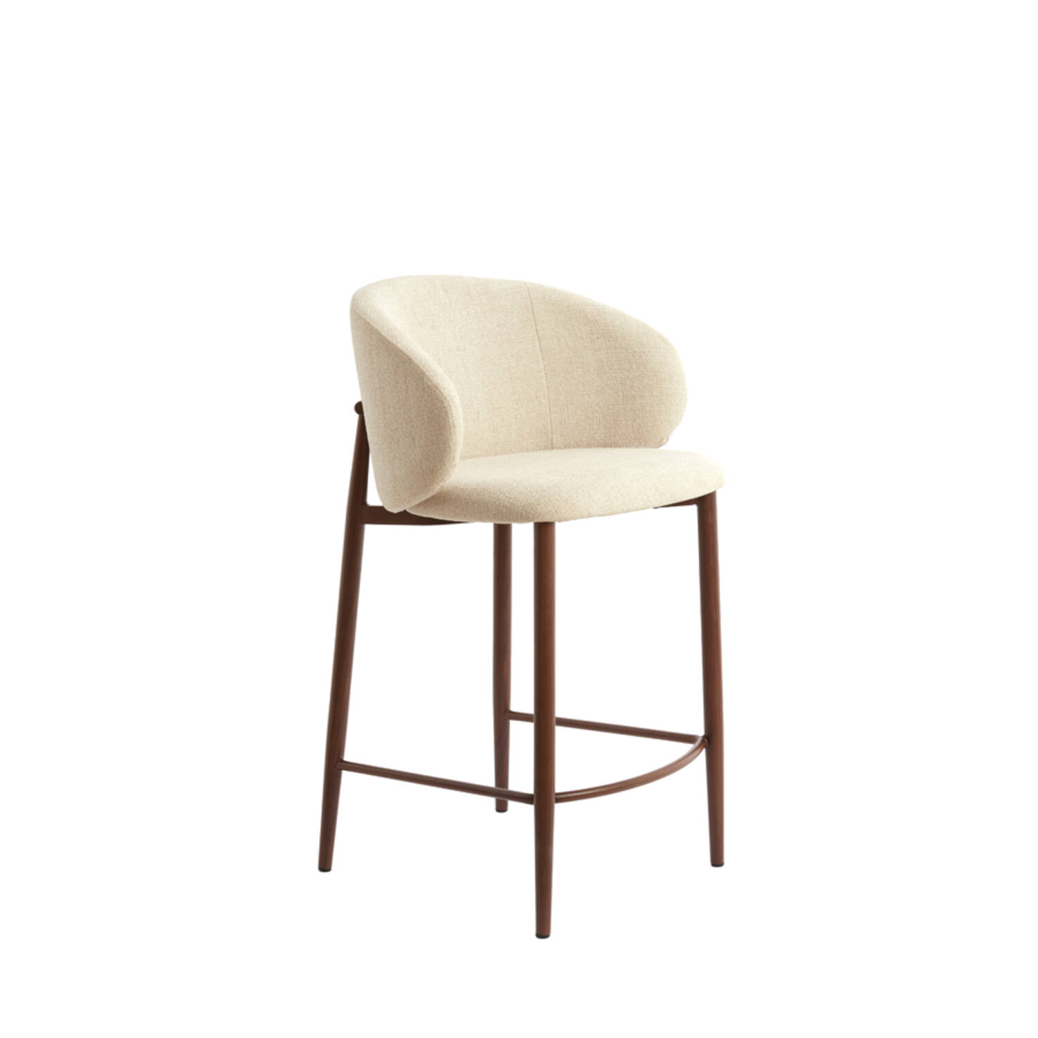 Bar chair 57x55x94 cm ALUKO cream+brown