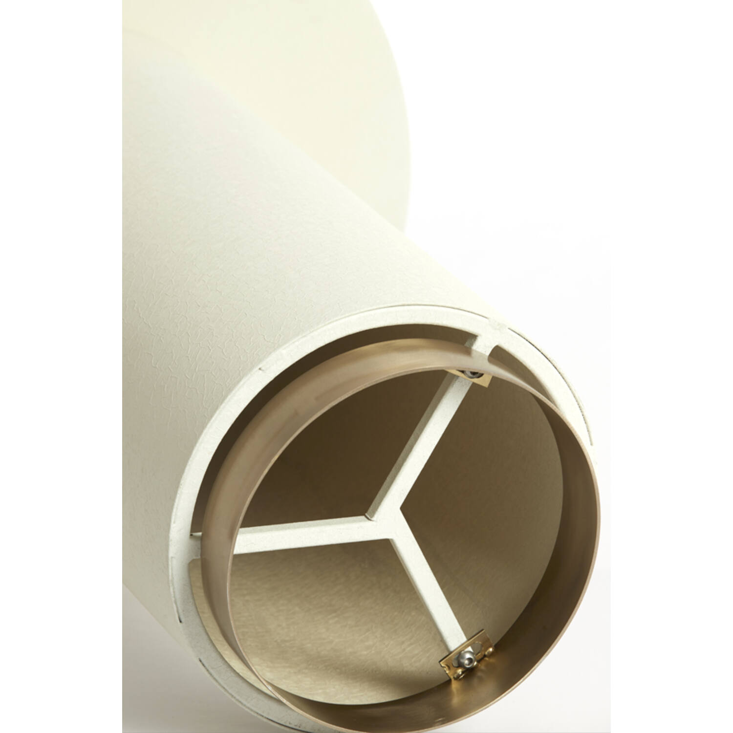 Side table Ø46x56 cm FATIMA matt cream+light gold