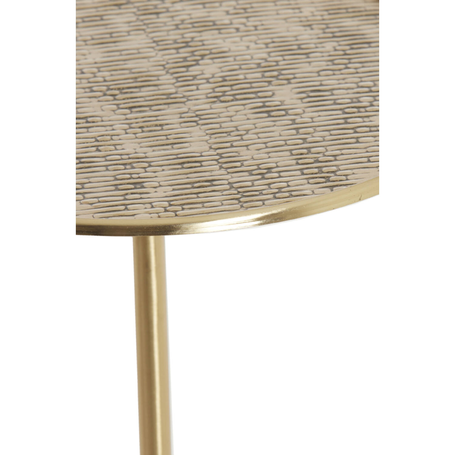 Side table S/2 Ø32x51+Ø38x54 cm LIA antique bronze
