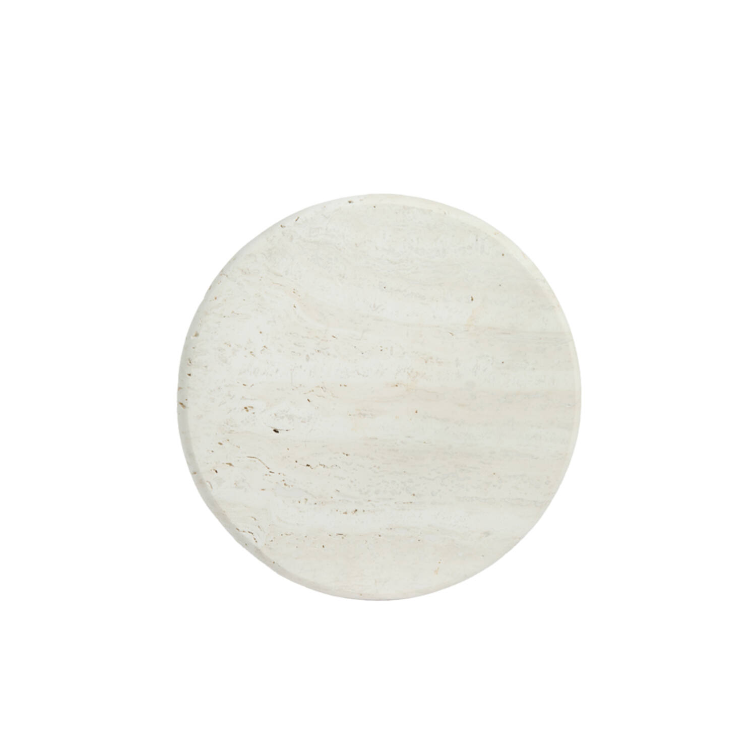 Side table S/2 Ø32x51+Ø35x54 cm LIA trav white+antique bronz