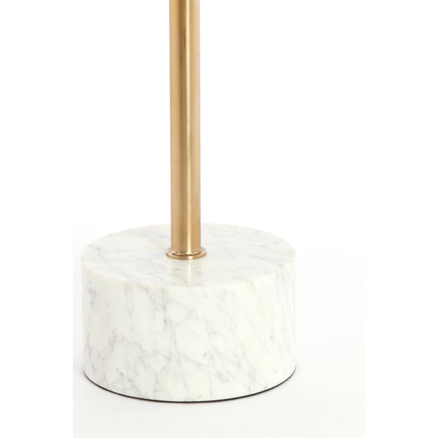 Bijzettafel Ø37x49 cm CIVITA marmer wit+antiek brons