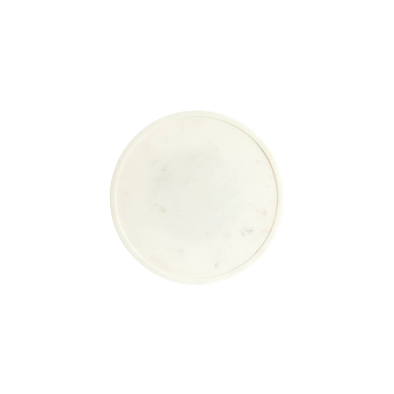 Bijzettafel Ø37x49 cm CIVITA marmer wit+antiek brons