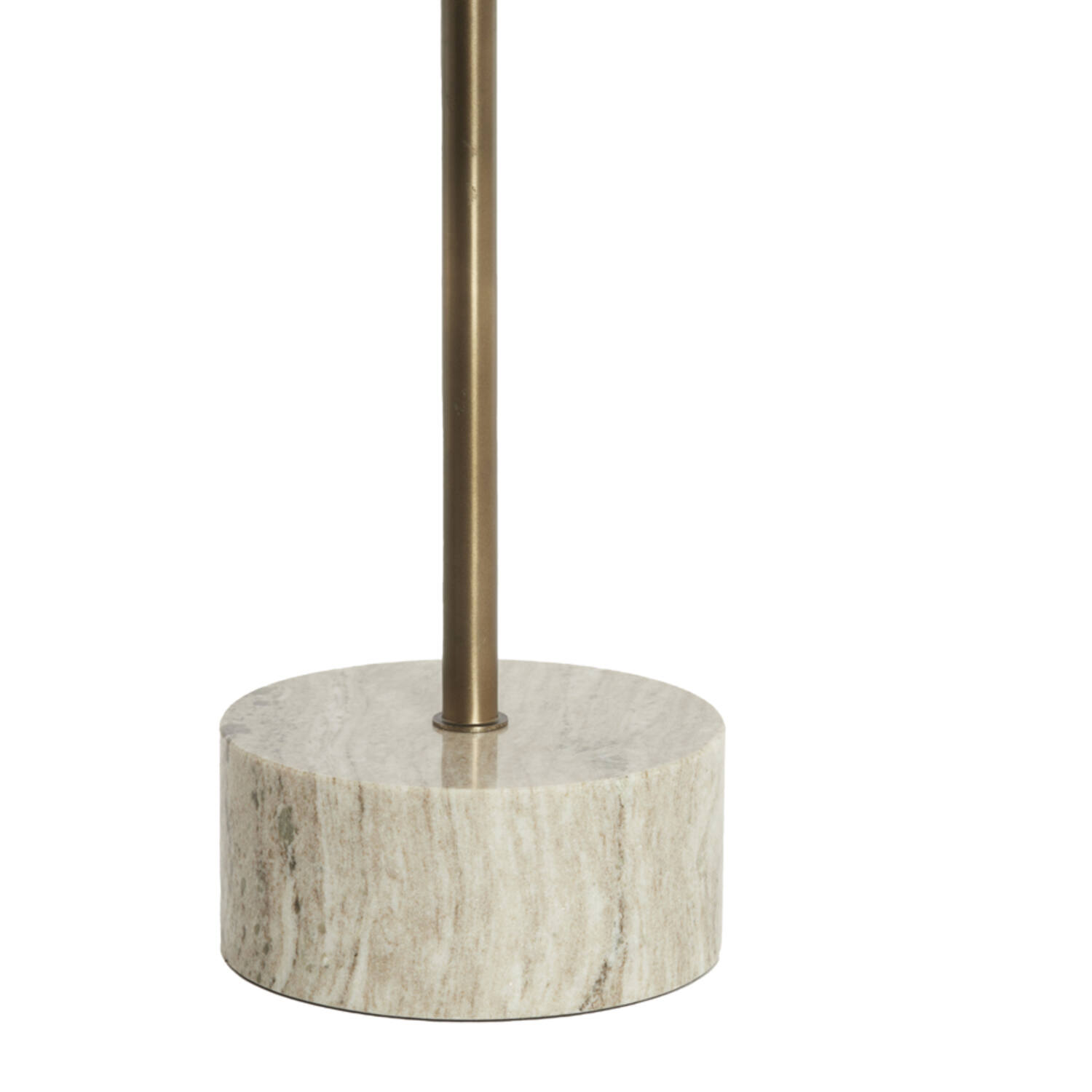 Bijzettafel Ø41x53 cm CIVITA marmer zand-grijs+d brn-brns