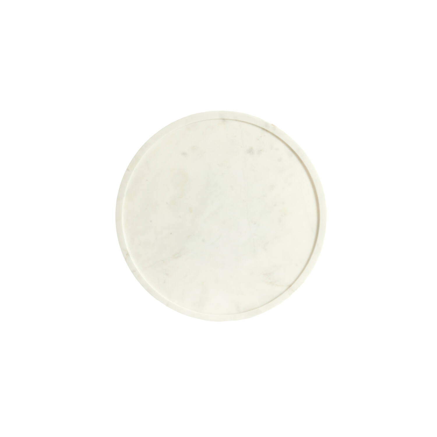 Side table Ø41x53 cm CIVITA marble white+antique bronze