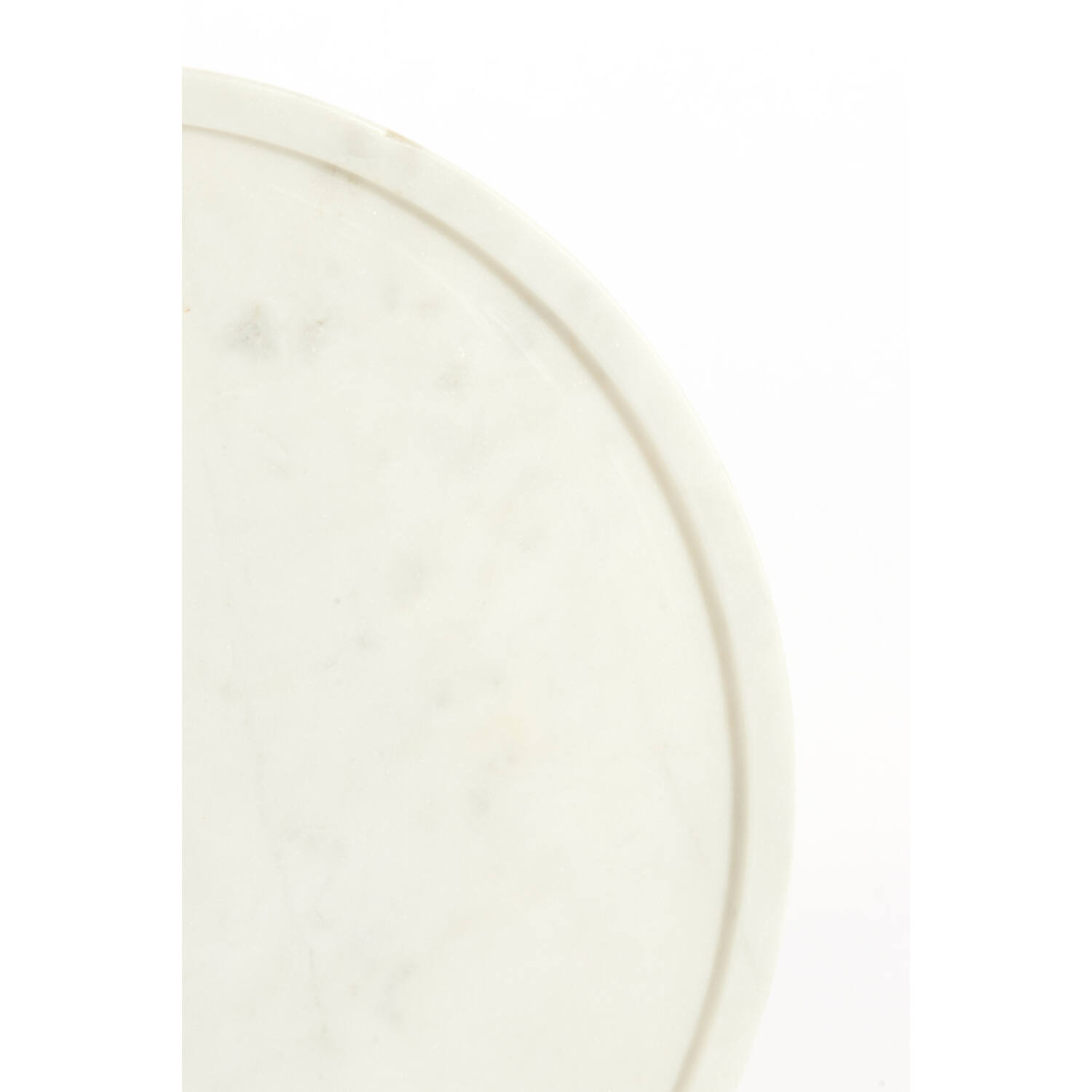 Side table Ø41x53 cm CIVITA marble white+antique bronze