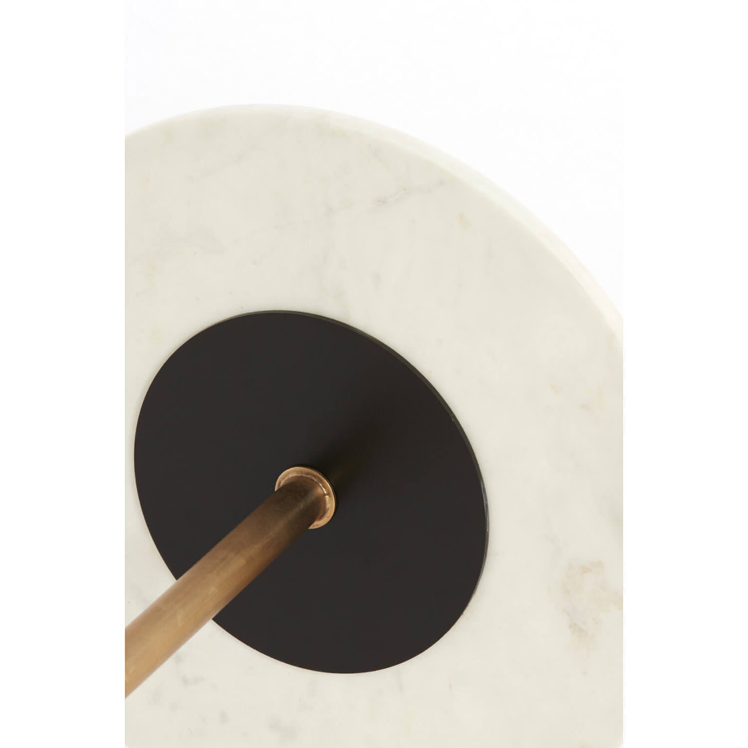 Side table Ø41x53 cm CIVITA marble white+antique bronze