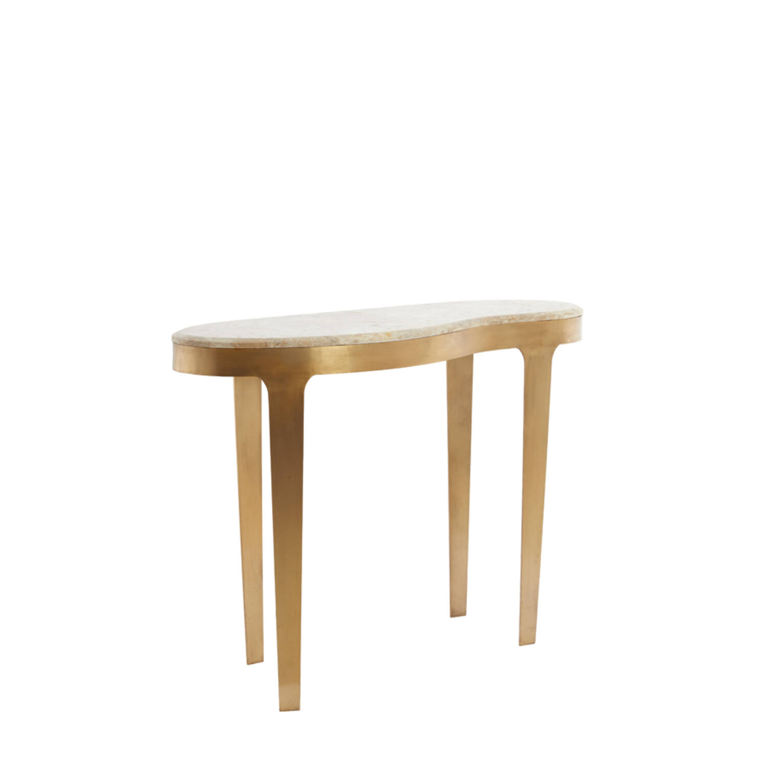Console 110x40x80 cm GIULIO marble taupe+antique bronze