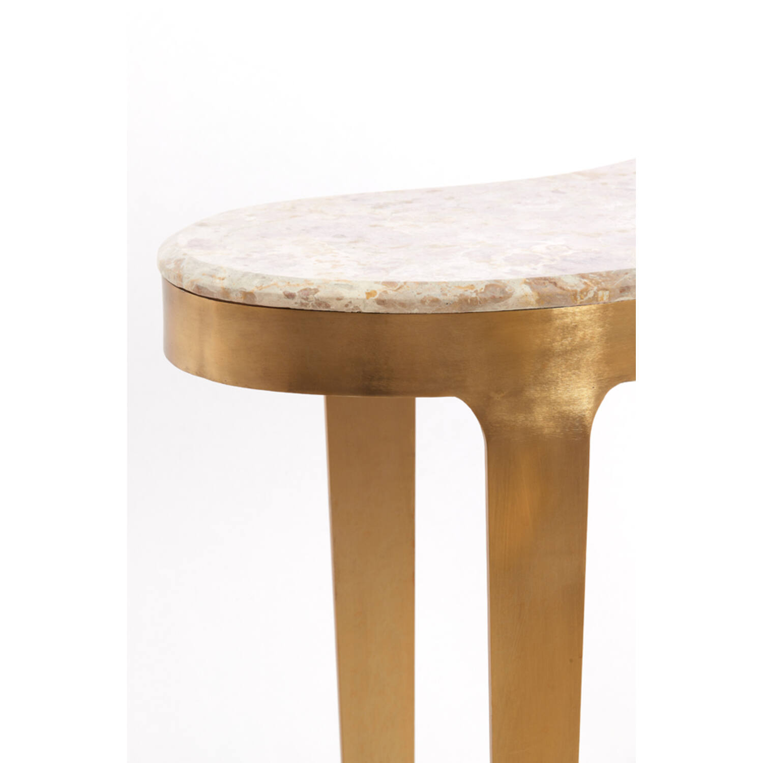 Console 110x40x80 cm GIULIO marble taupe+antique bronze