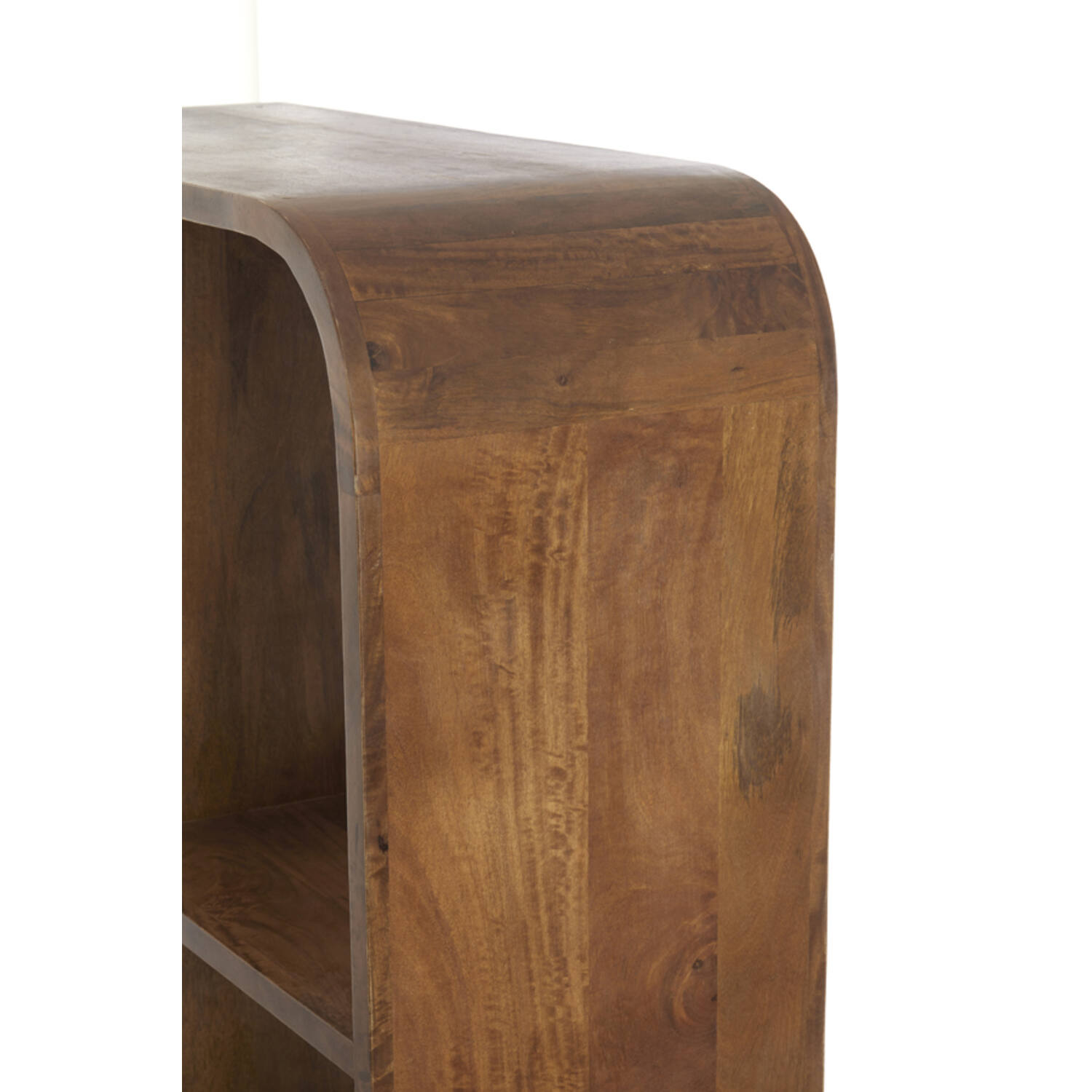 Cabinet open 100x35x200 cm DANE wood oil brown