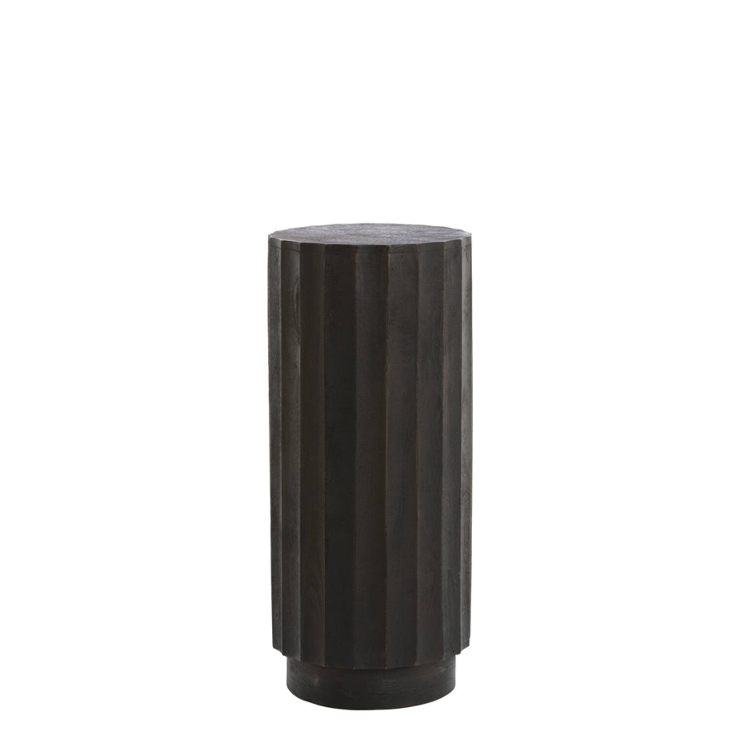 Pillar Ø35x80 cm ELLENA wood matt dark russet
