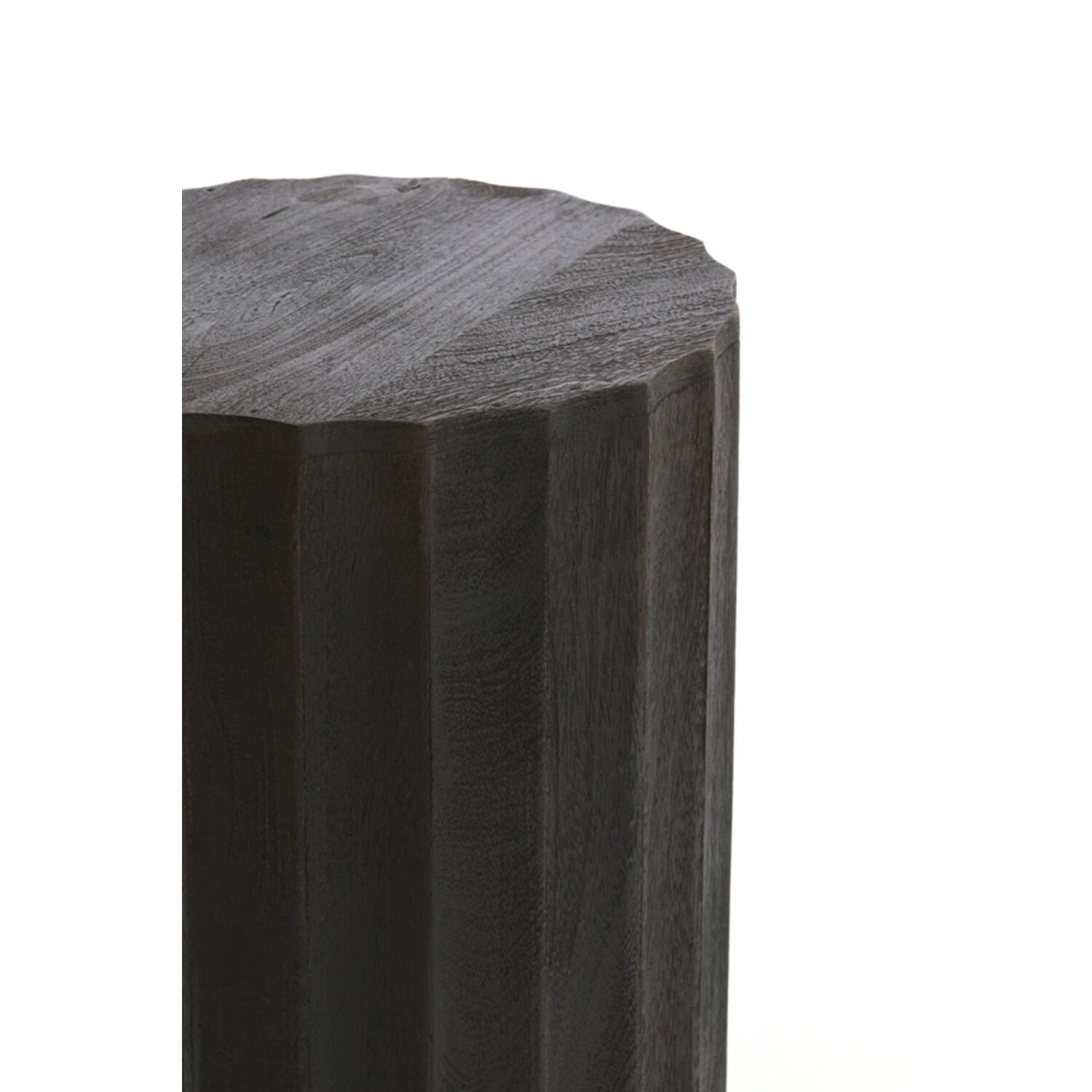 Pillar Ø35x80 cm ELLENA wood matt dark russet