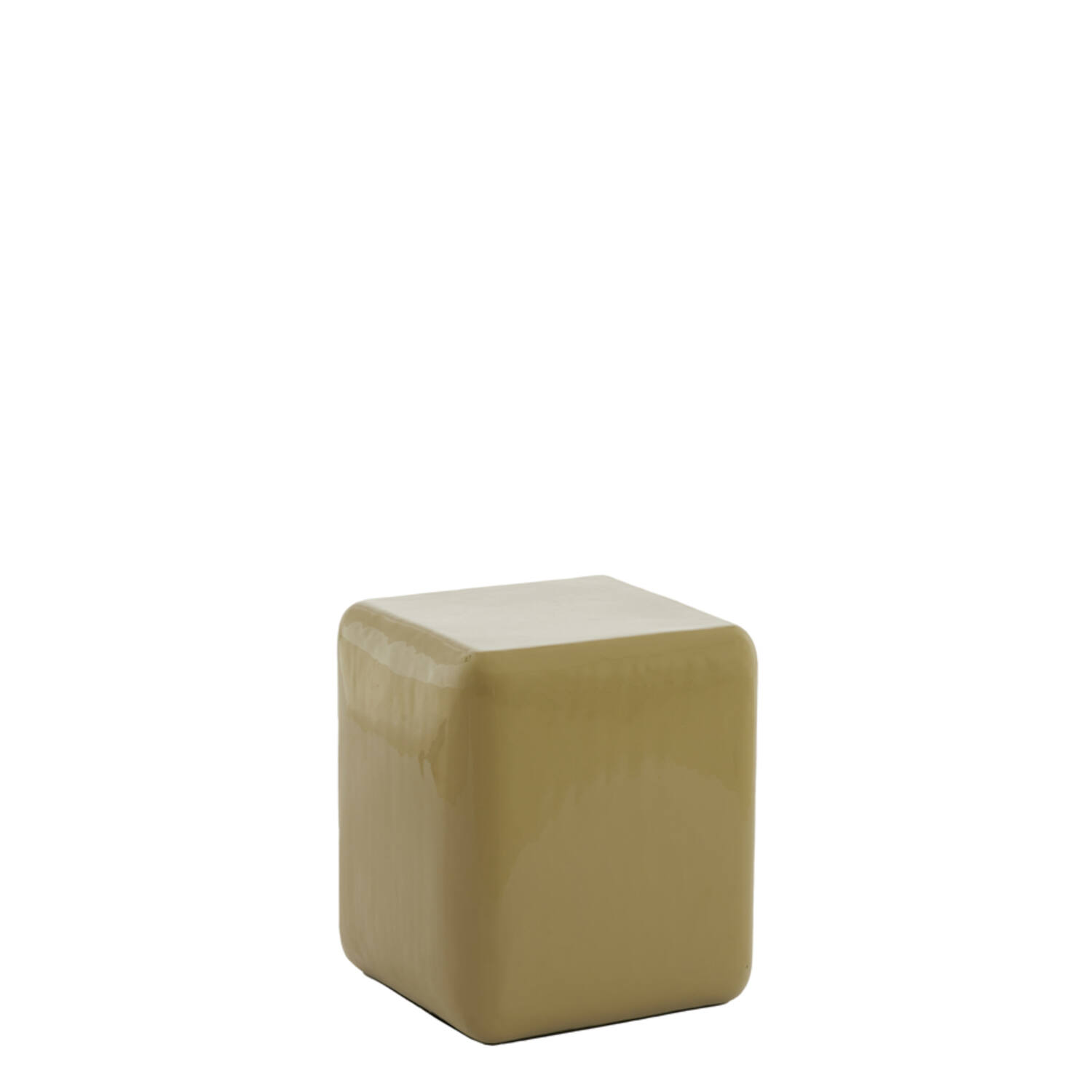 Zuil 35x35x40 cm FABI glans olijf groen