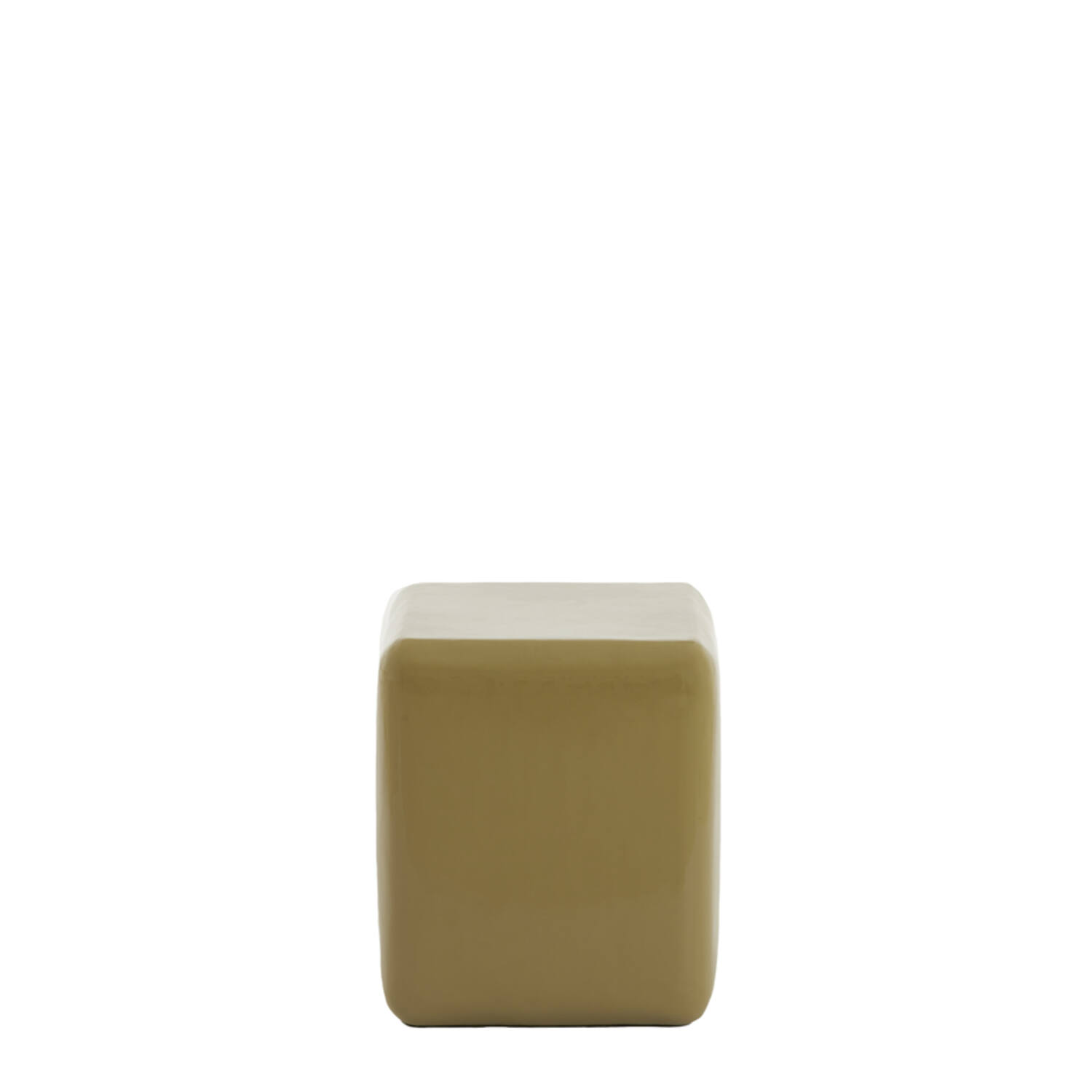 Zuil 35x35x40 cm FABI glans olijf groen