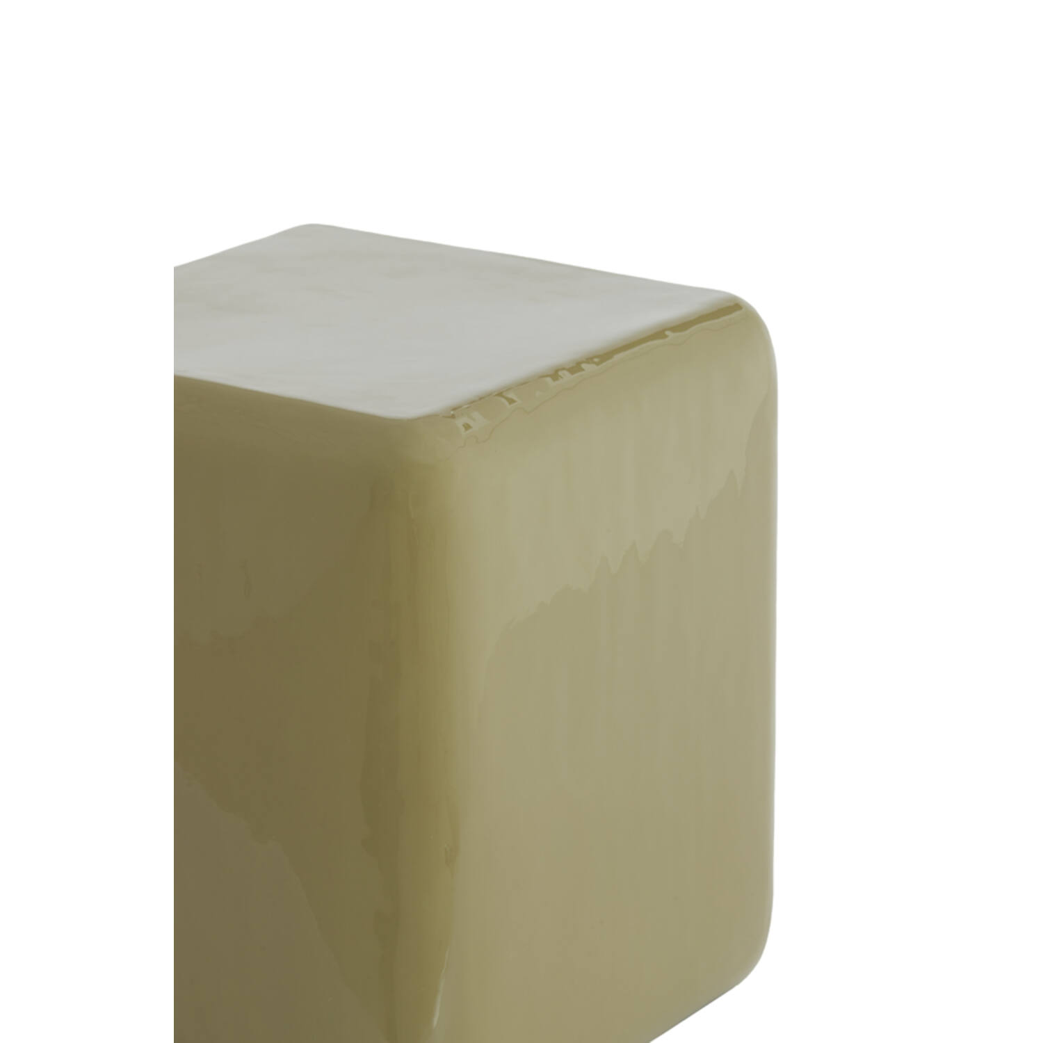 Zuil 35x35x40 cm FABI glans olijf groen