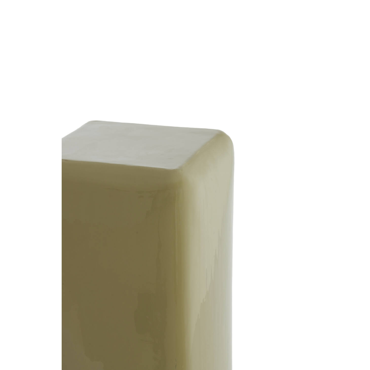 Zuil 35x35x80 cm FABI glans olijf groen