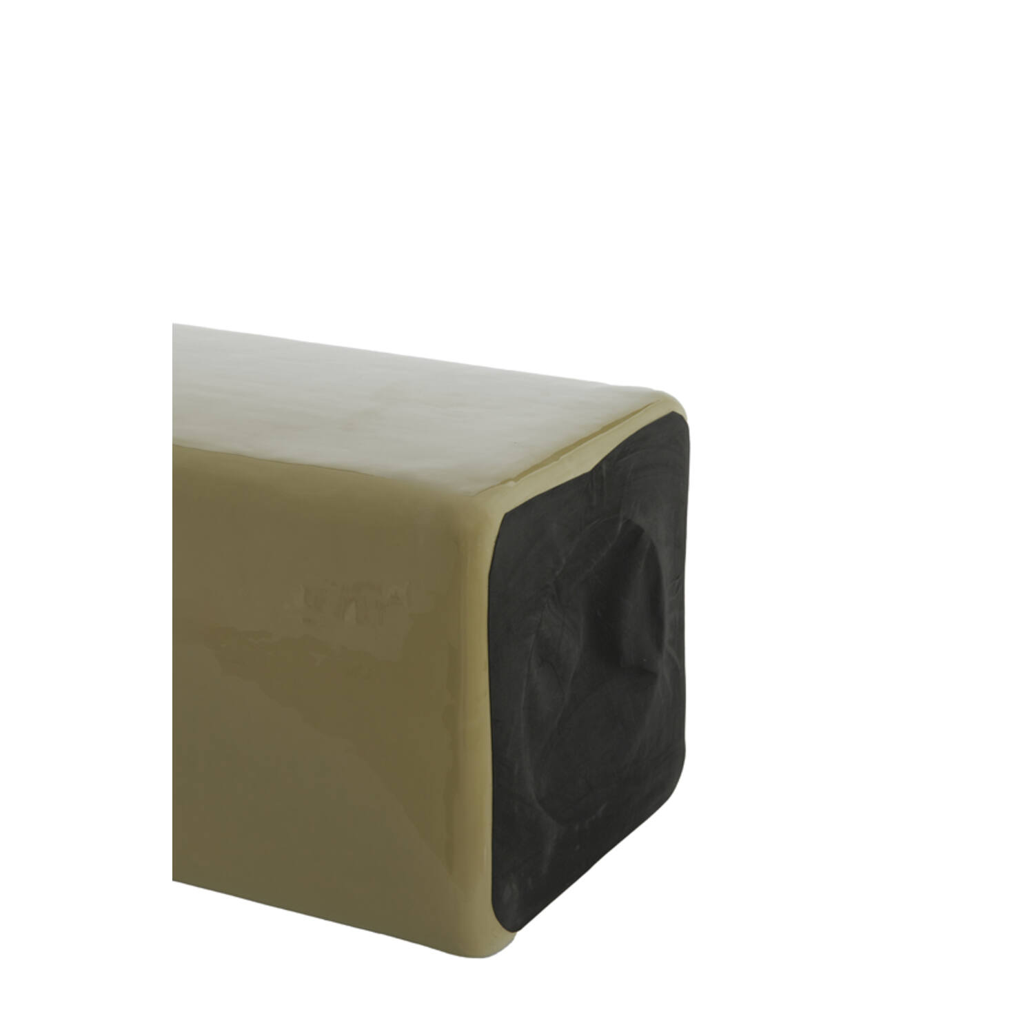 Zuil 35x35x80 cm FABI glans olijf groen