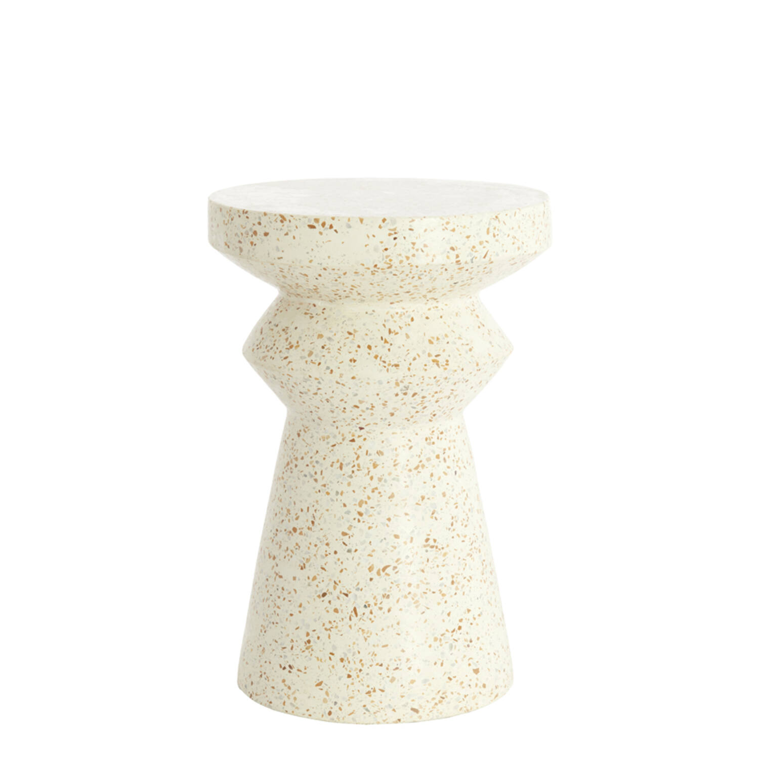 Bijzettafel Ø32x47 cm SELLA terrazzo crème