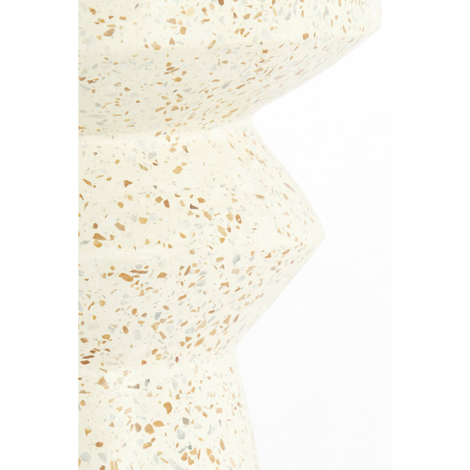Bijzettafel Ø32x47 cm SELLA terrazzo crème