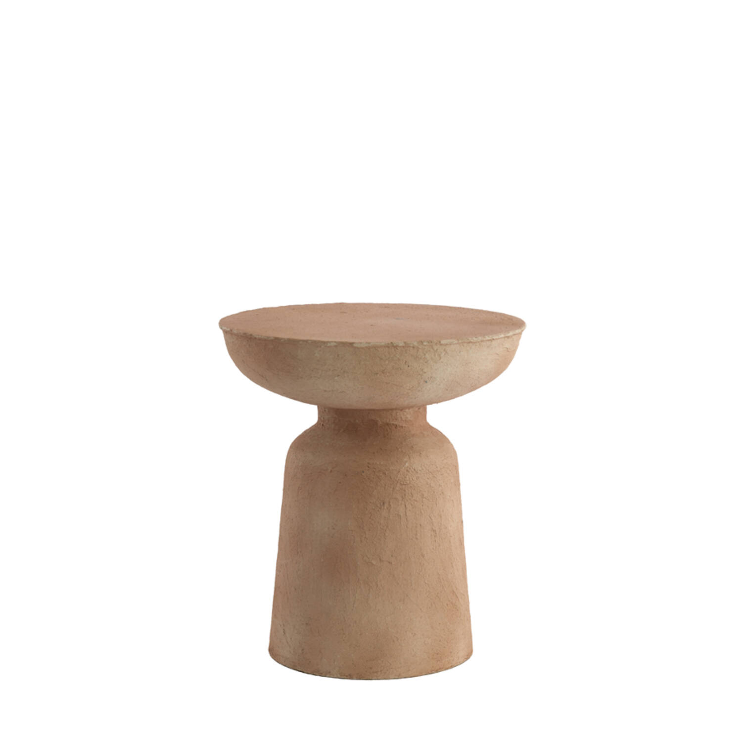 Side table Ø38x42 cm BENISSA papier mâché beige