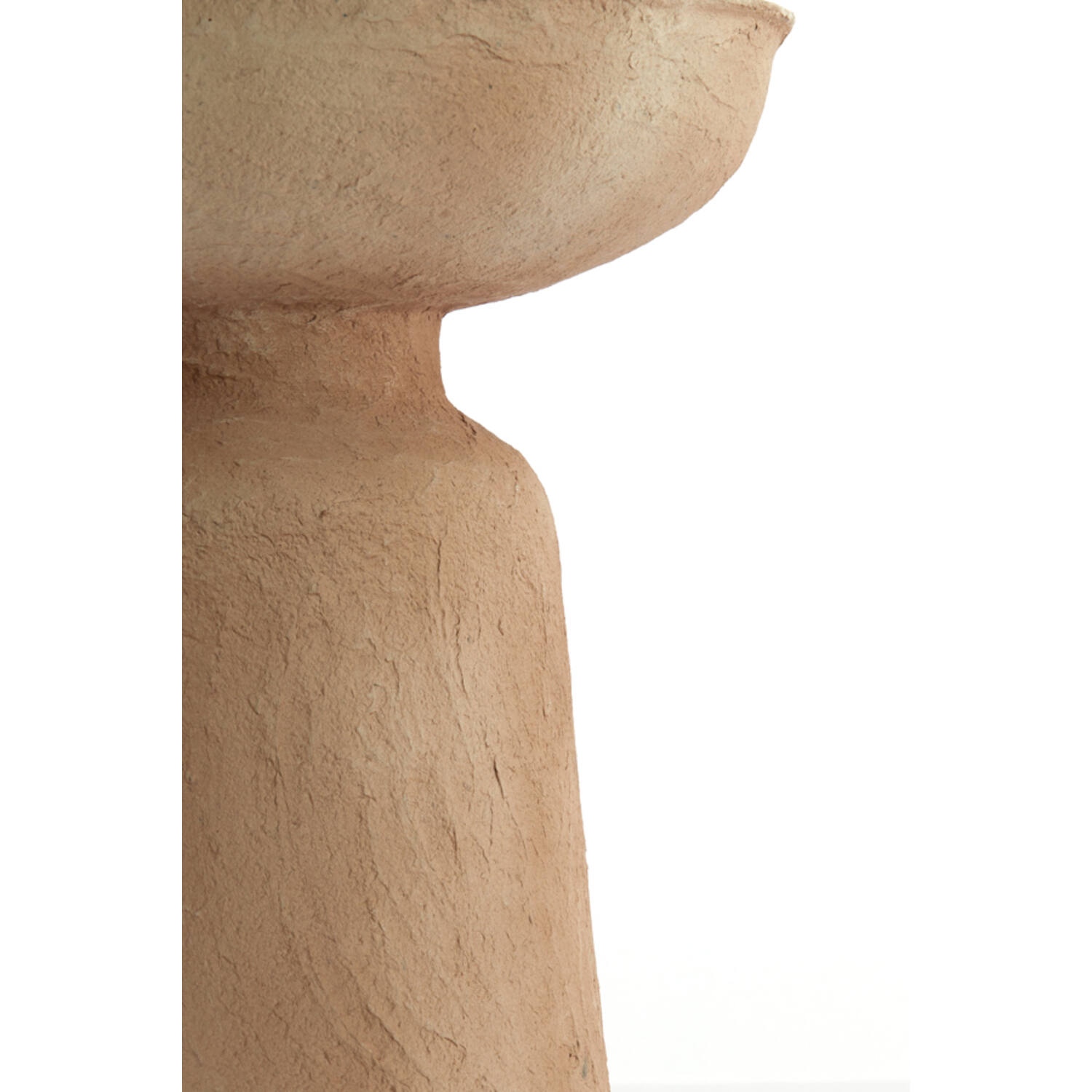 Side table Ø38x42 cm BENISSA papier mâché beige