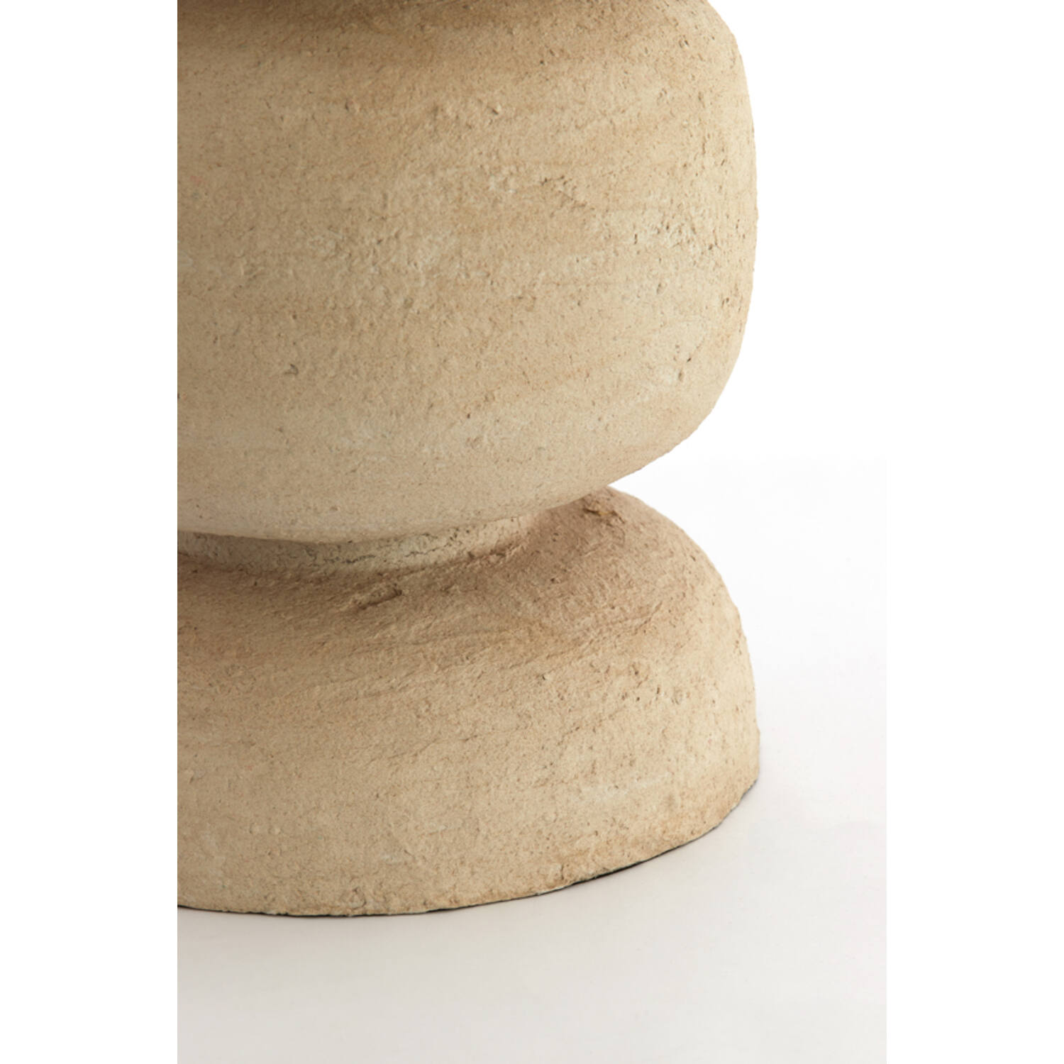 Side table Ø29x51 cm JALON papier mâché beige