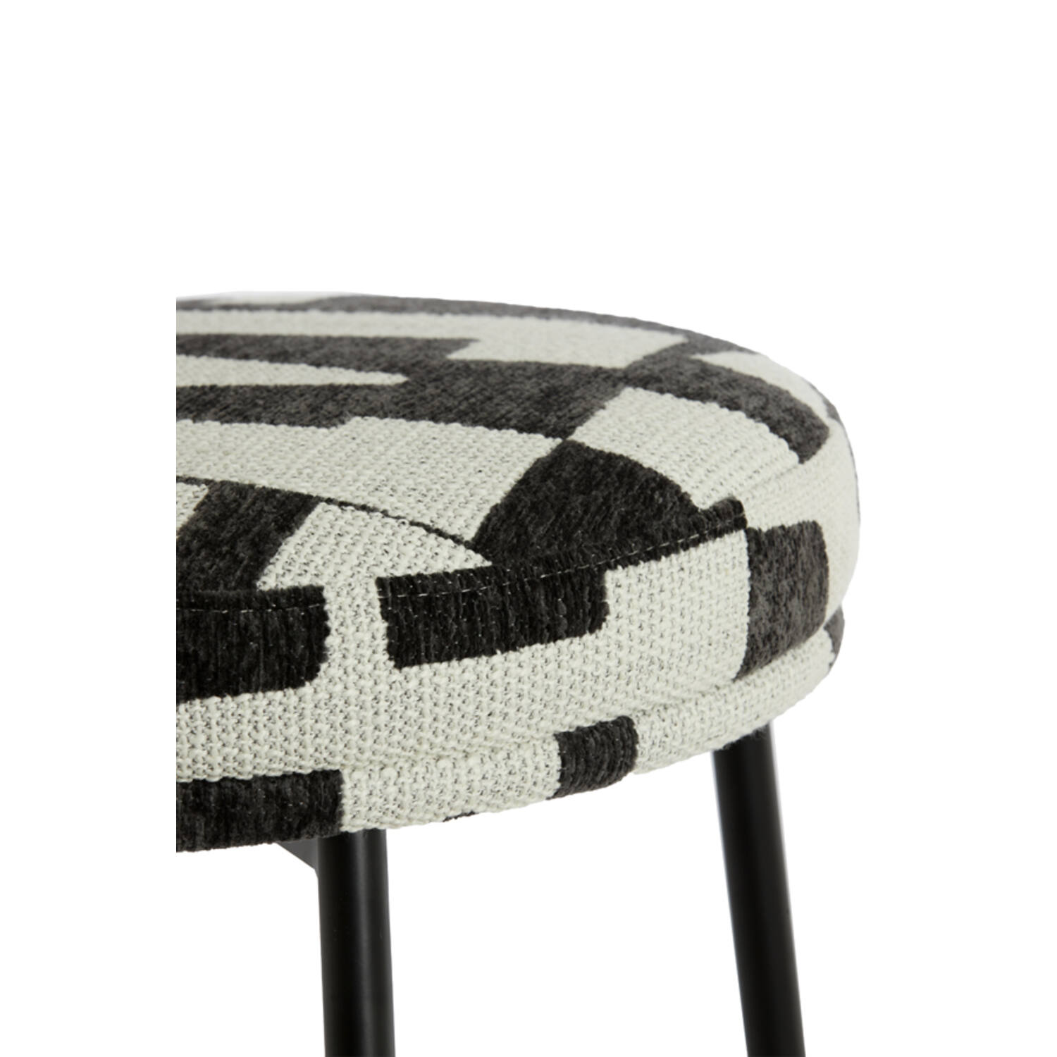 Bar chair 52,5x51x93 cm HARVIE cream-black+matt black