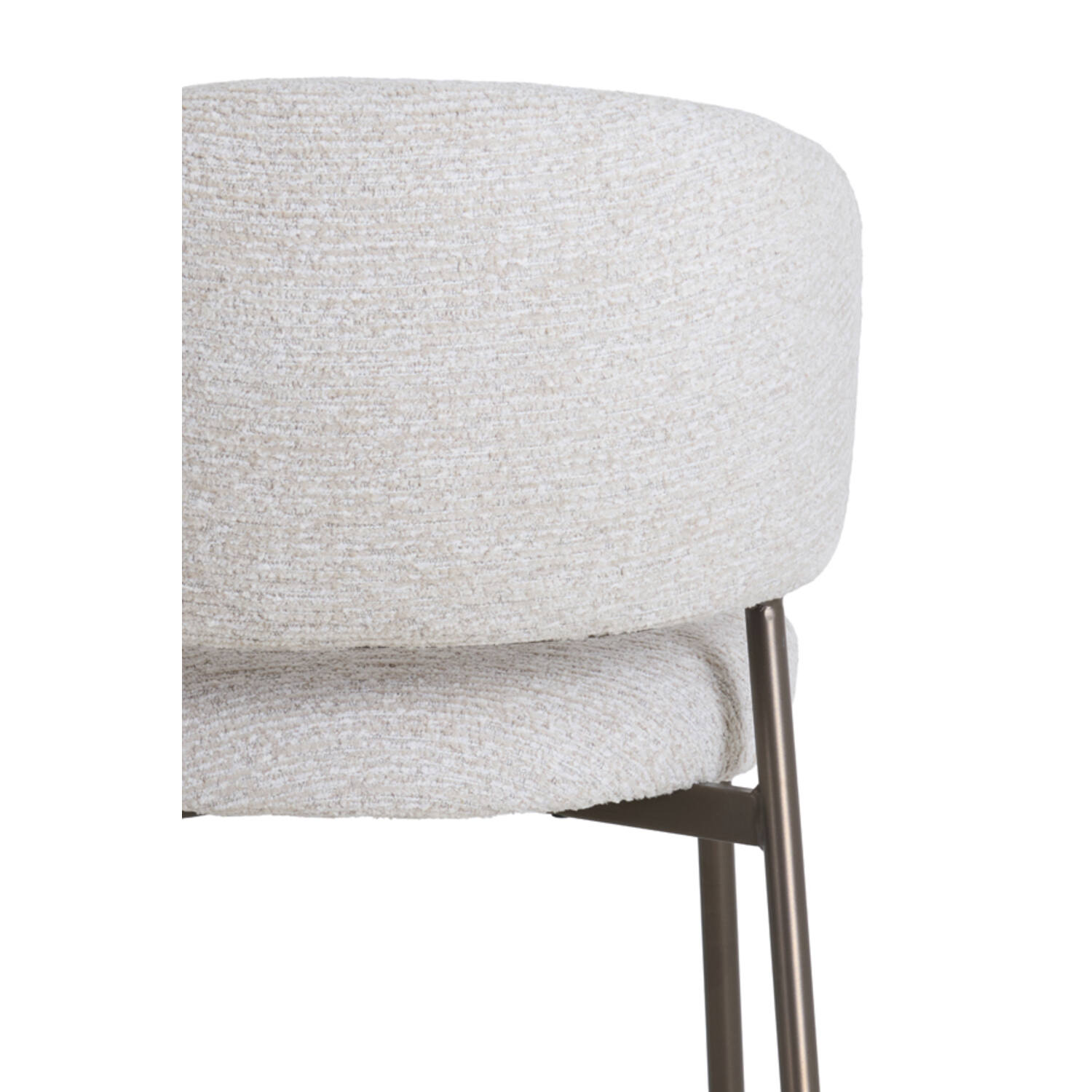 Dining chair 62x57x81 cm TIBALT beige+antique bronze