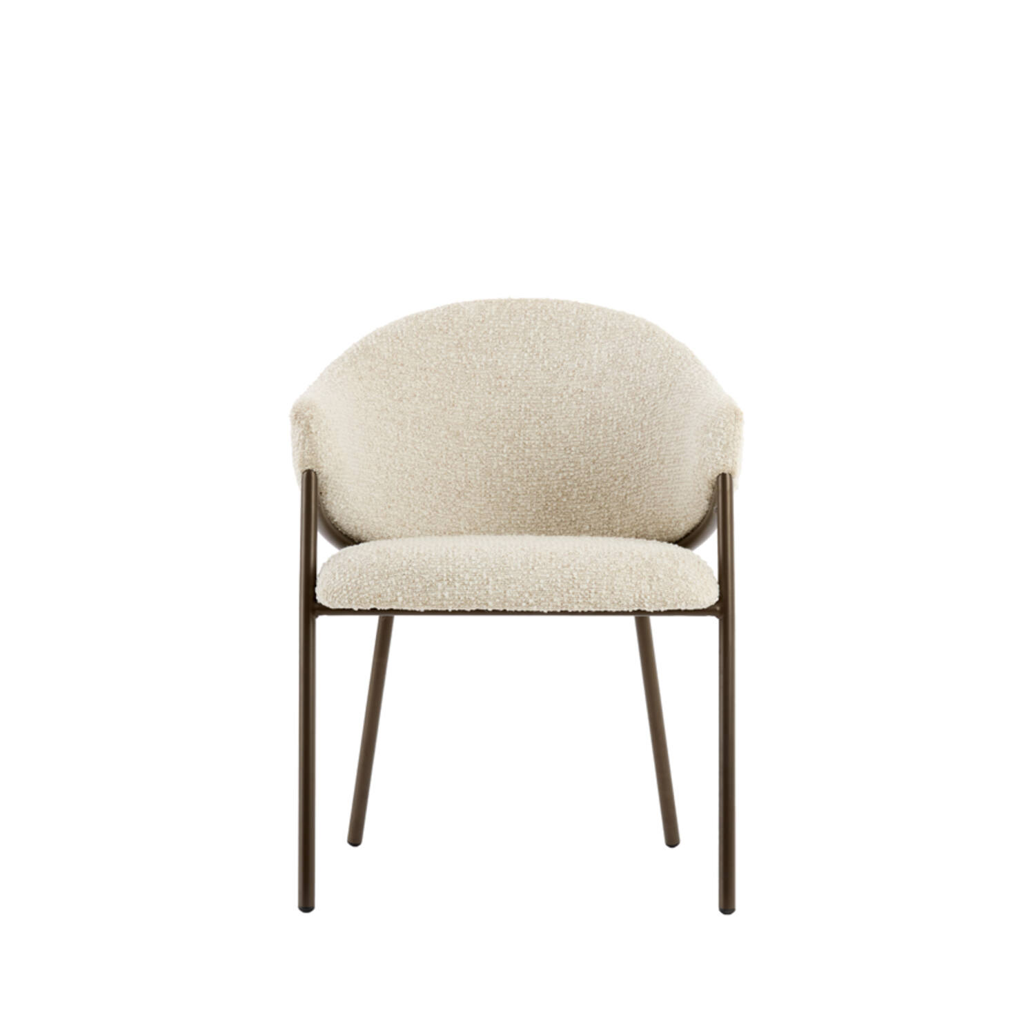 Dining chair 61x60x80 cm NYRO cream-brown+antique bronze