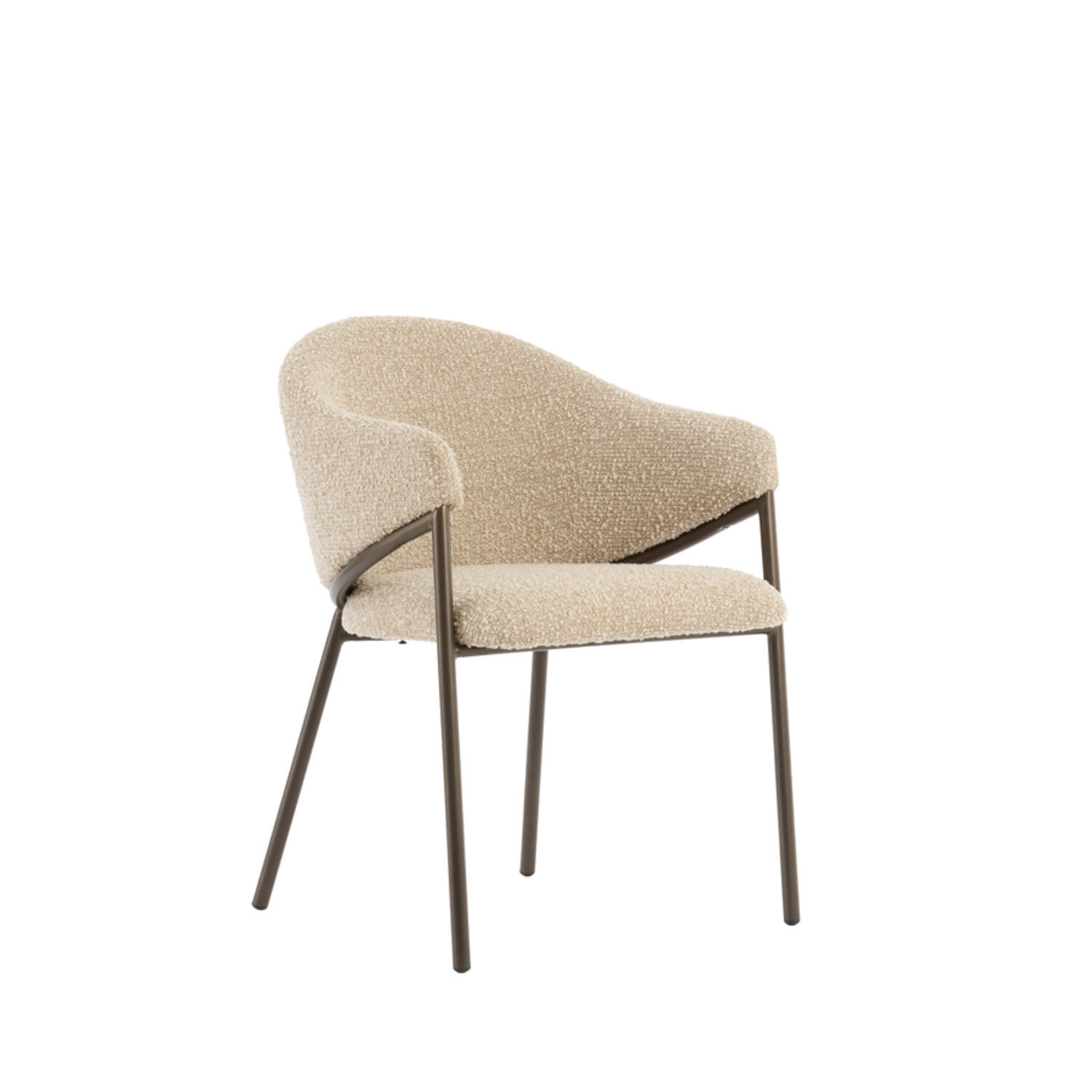 Dining chair 61x60x80 cm NYRO sand-brown+antique bronze