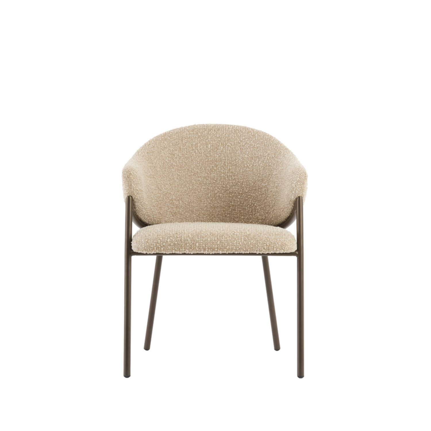 Dining chair 61x60x80 cm NYRO sand-brown+antique bronze