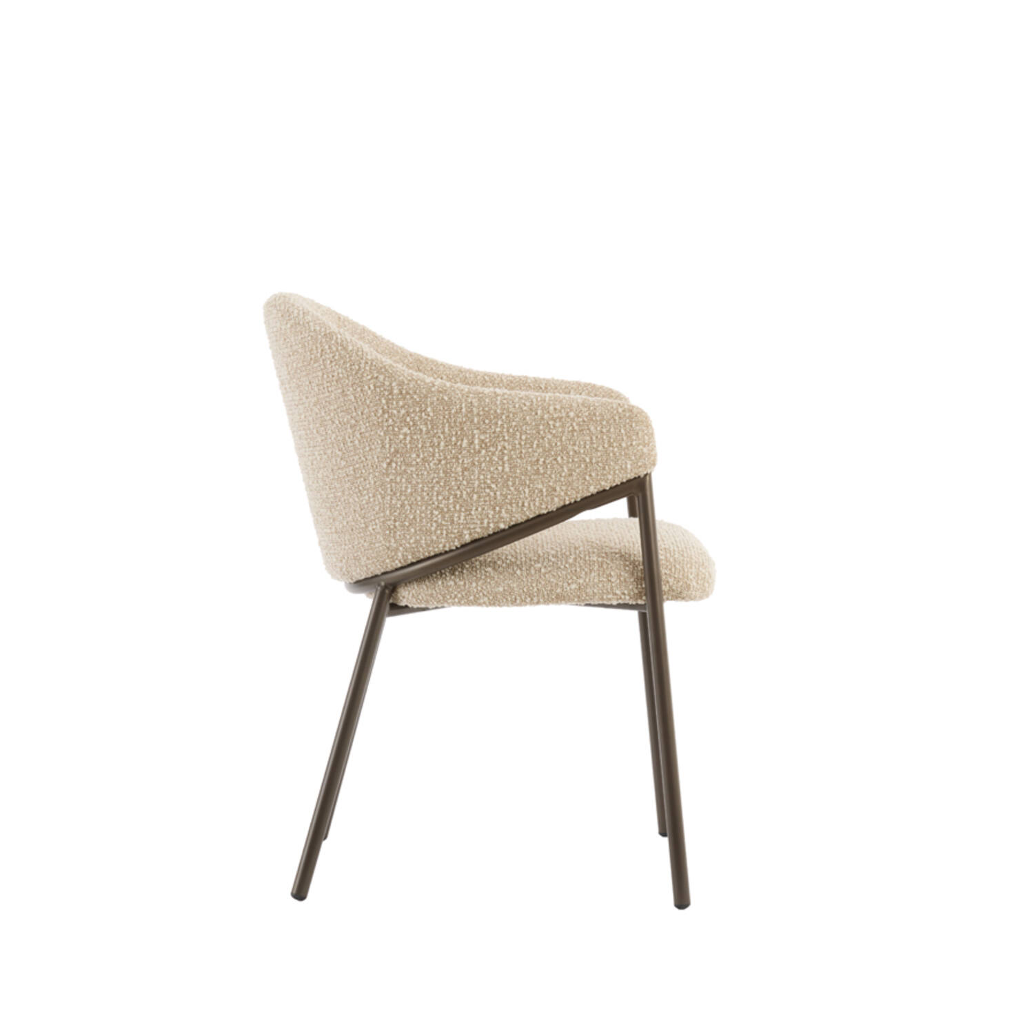 Dining chair 61x60x80 cm NYRO sand-brown+antique bronze