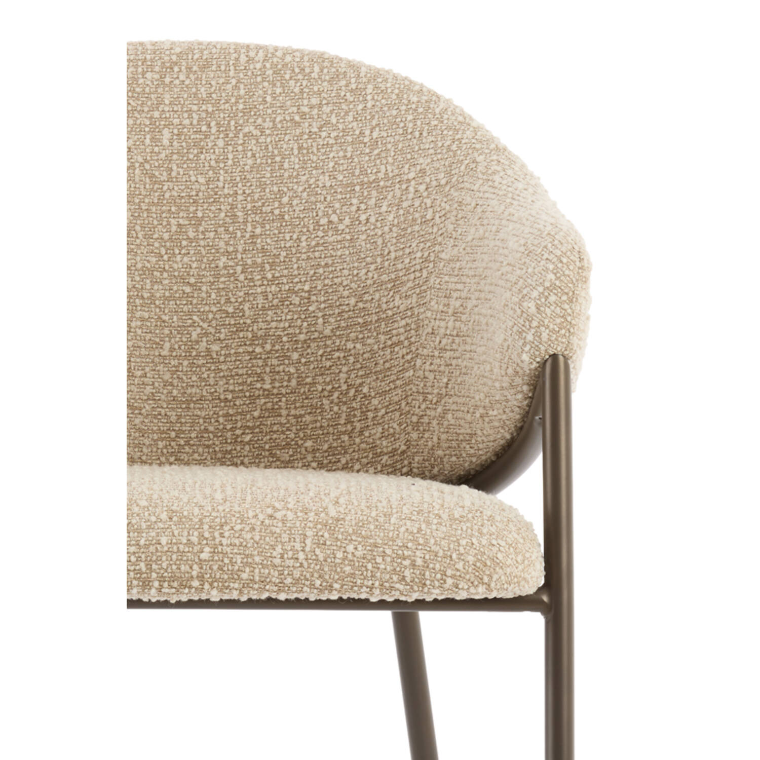 Dining chair 61x60x80 cm NYRO sand-brown+antique bronze
