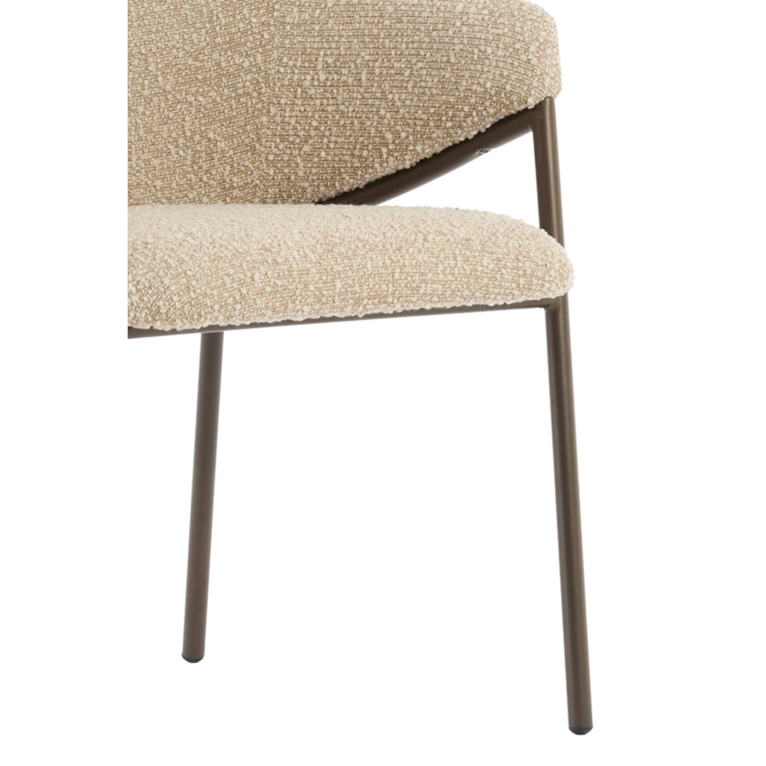 Dining chair 61x60x80 cm NYRO sand-brown+antique bronze