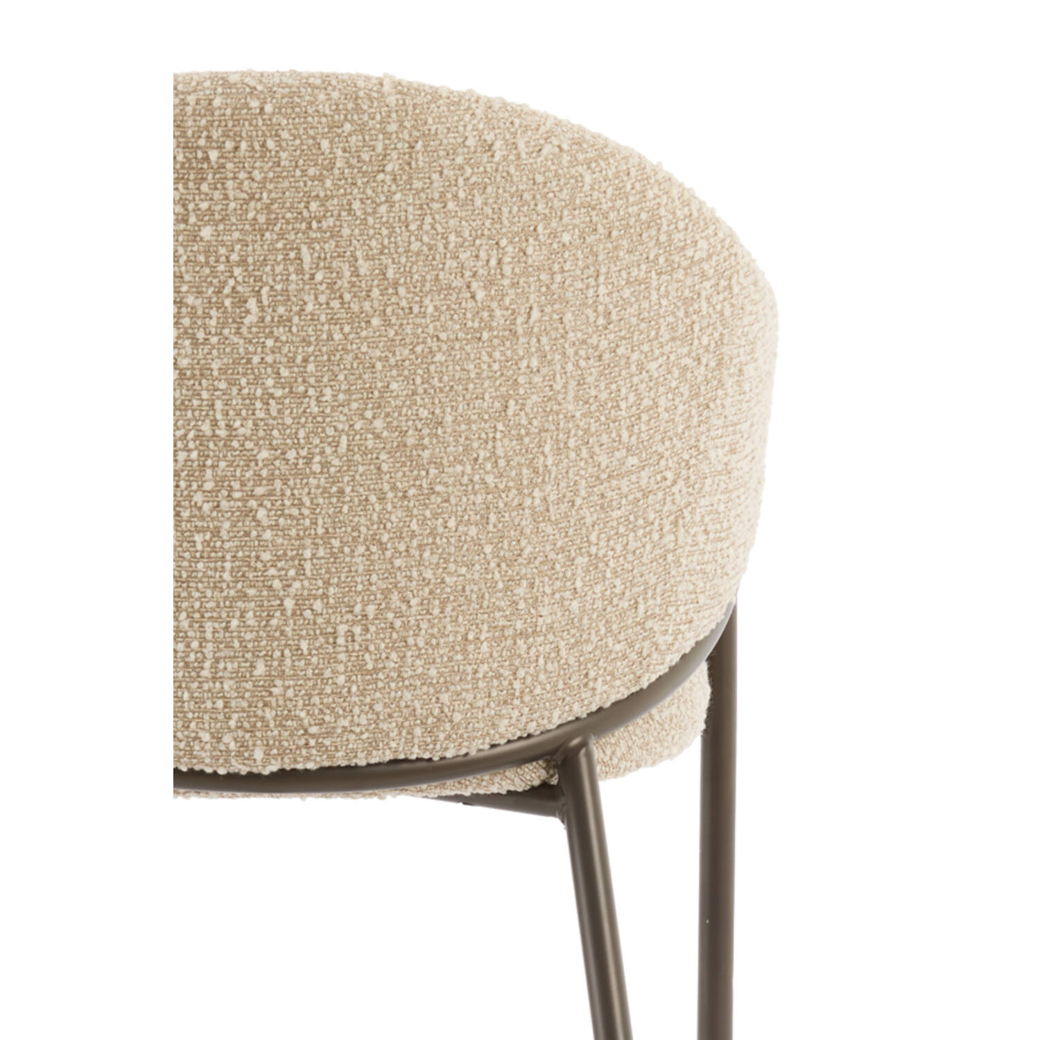 Dining chair 61x60x80 cm NYRO sand-brown+antique bronze