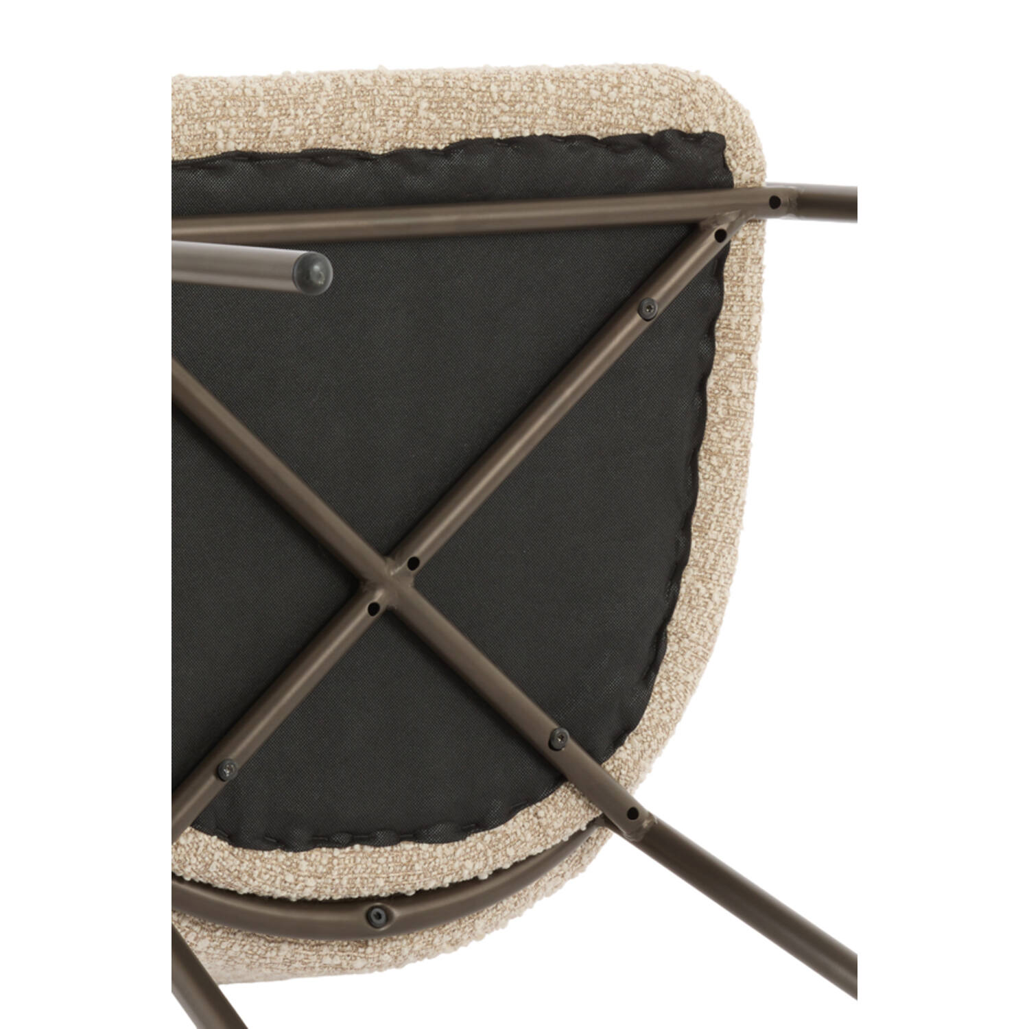 Dining chair 61x60x80 cm NYRO sand-brown+antique bronze