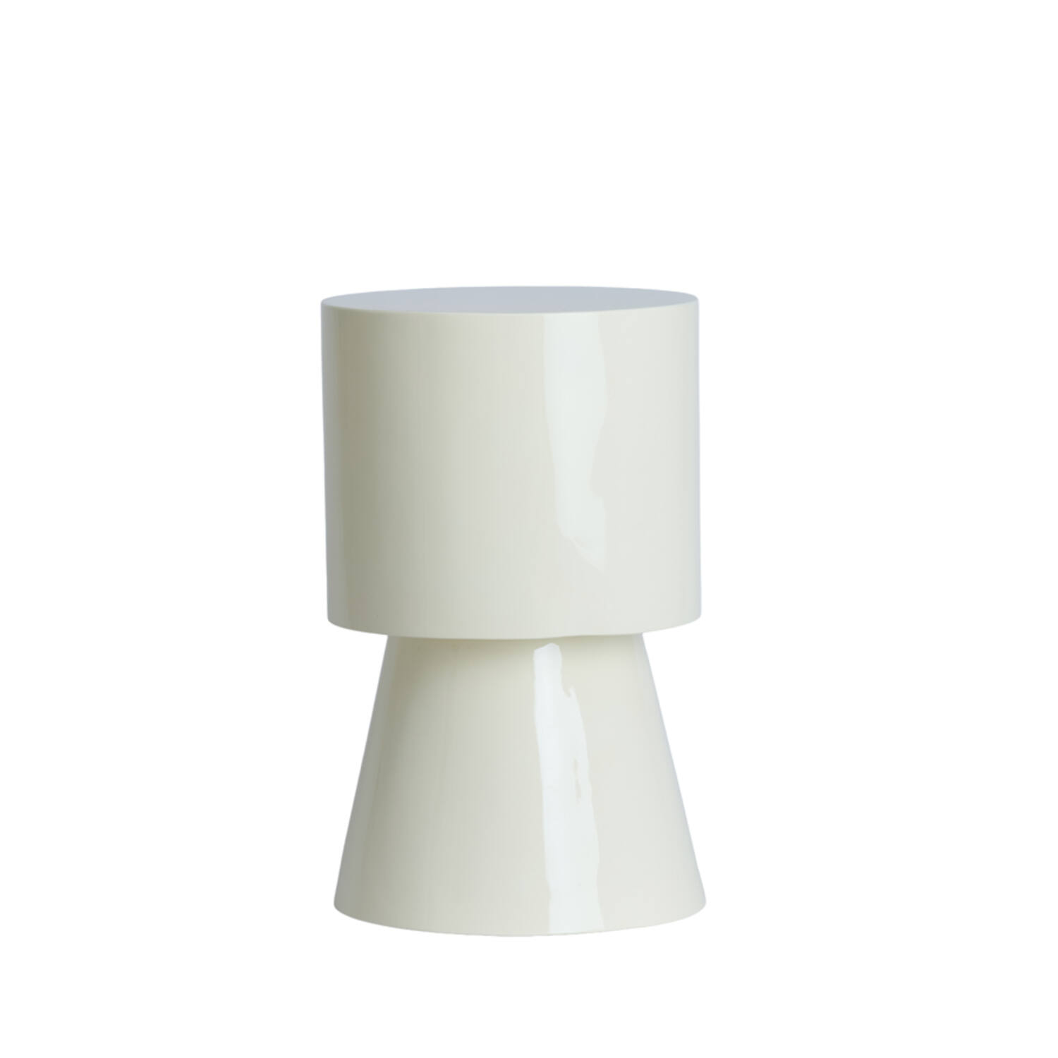 Side table Ø30x49 cm NYSA shiny cream