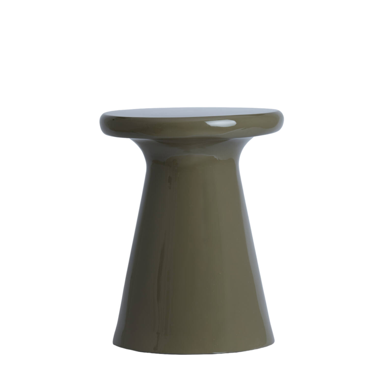 Side table Ø40x51 cm TABOA shiny taupe