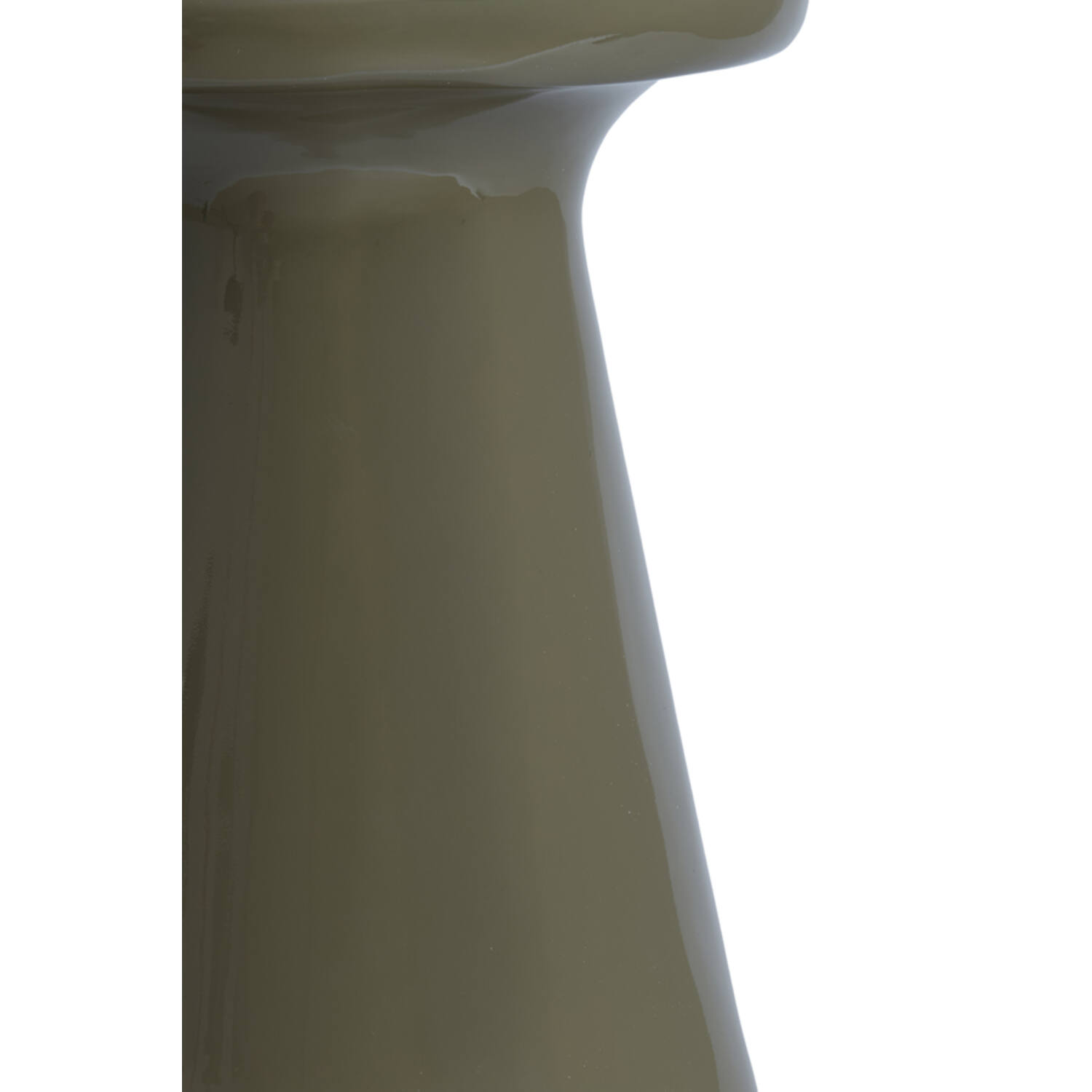 Side table Ø40x51 cm TABOA shiny taupe