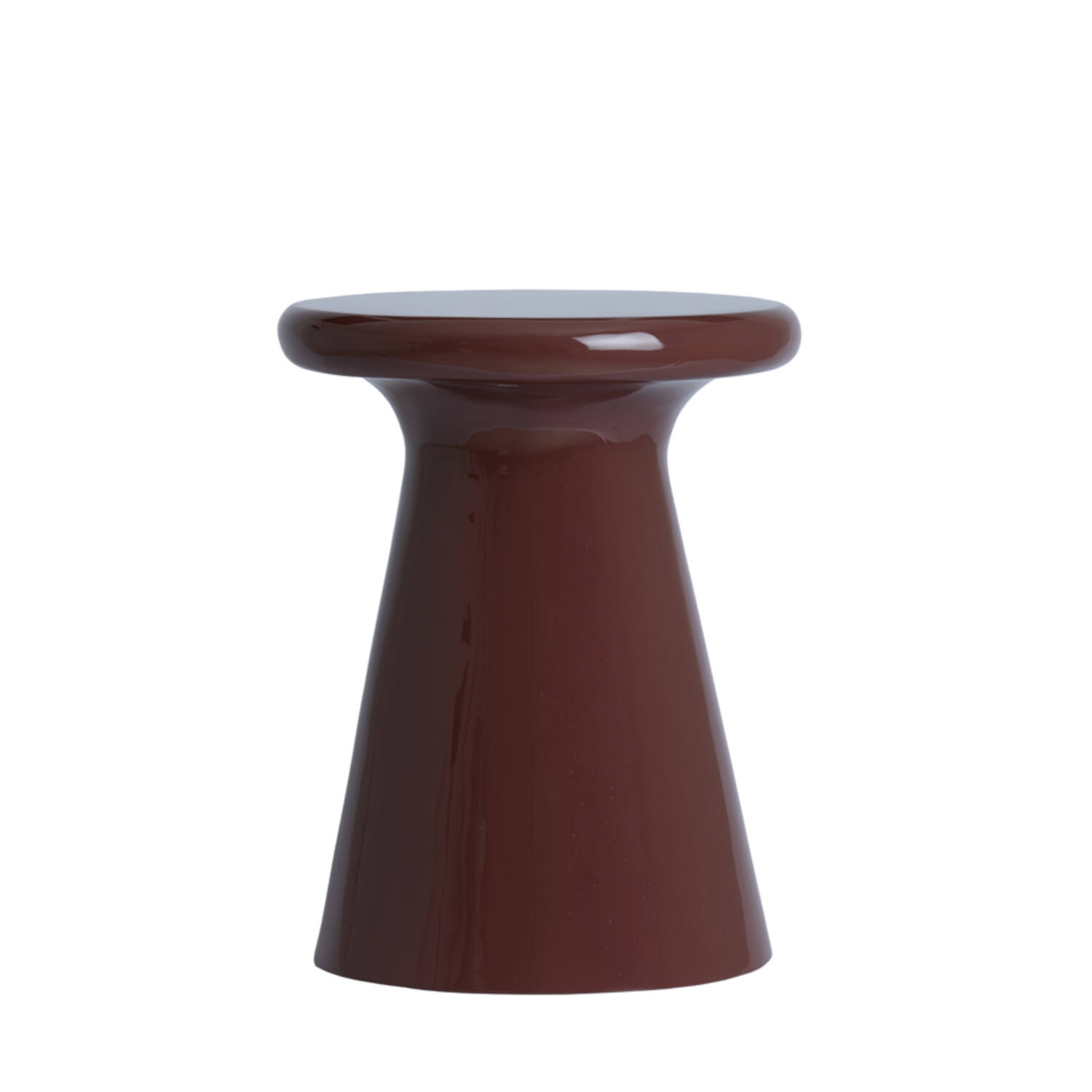 Side table Ø40x51 cm TABOA shiny burgundy