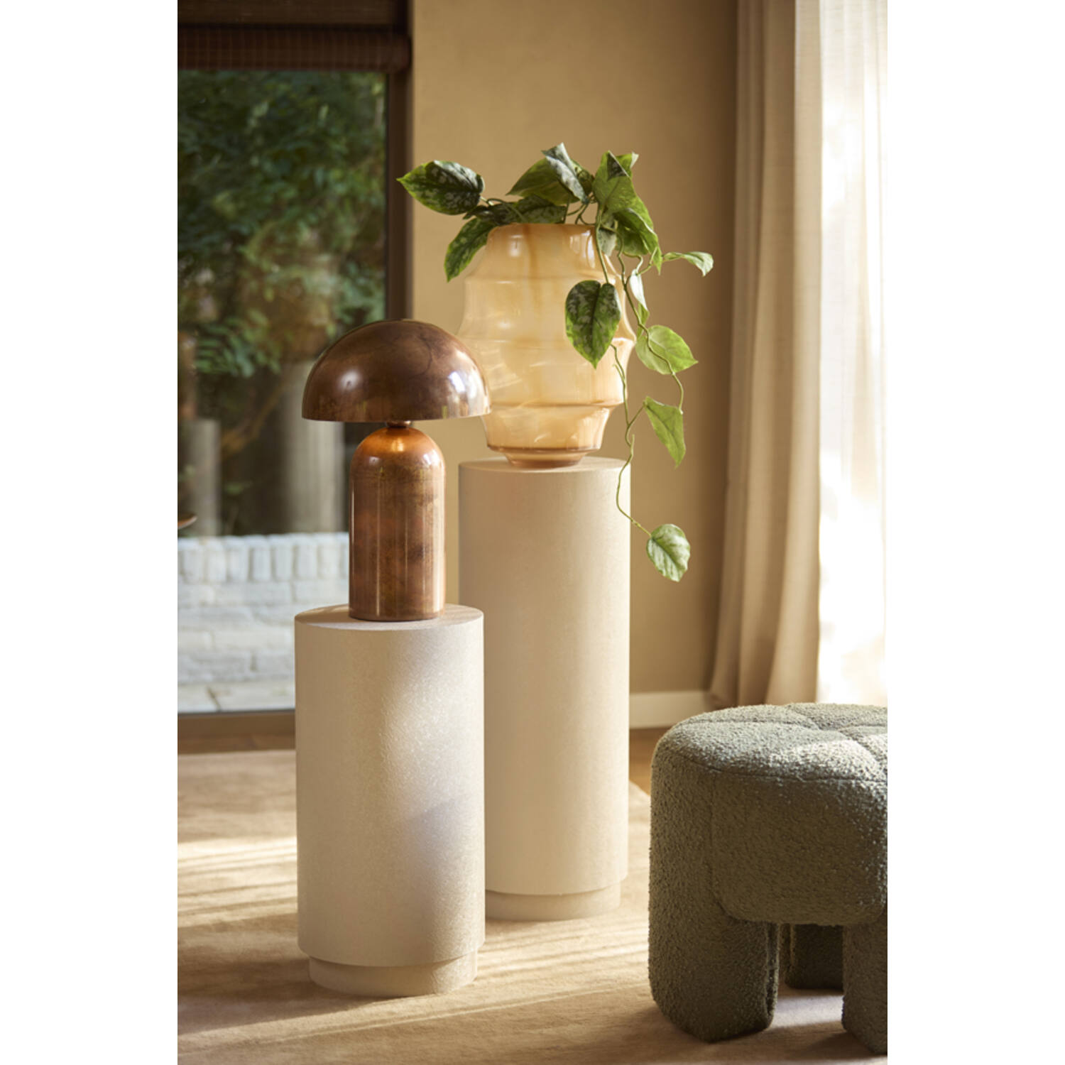Pillar Ø30x60 cm ALURIA light grey