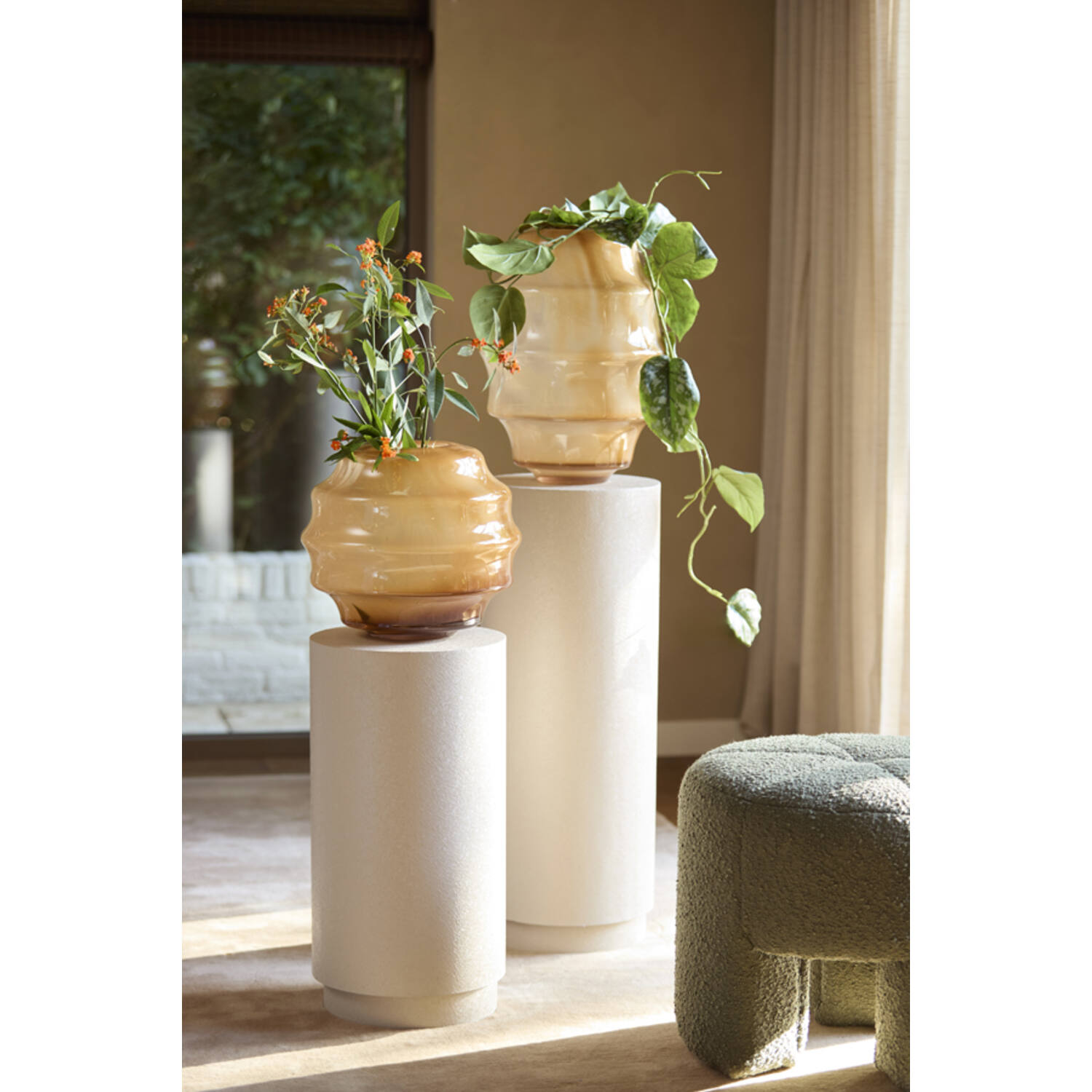 Pillar Ø30x80 cm ALURIA light grey