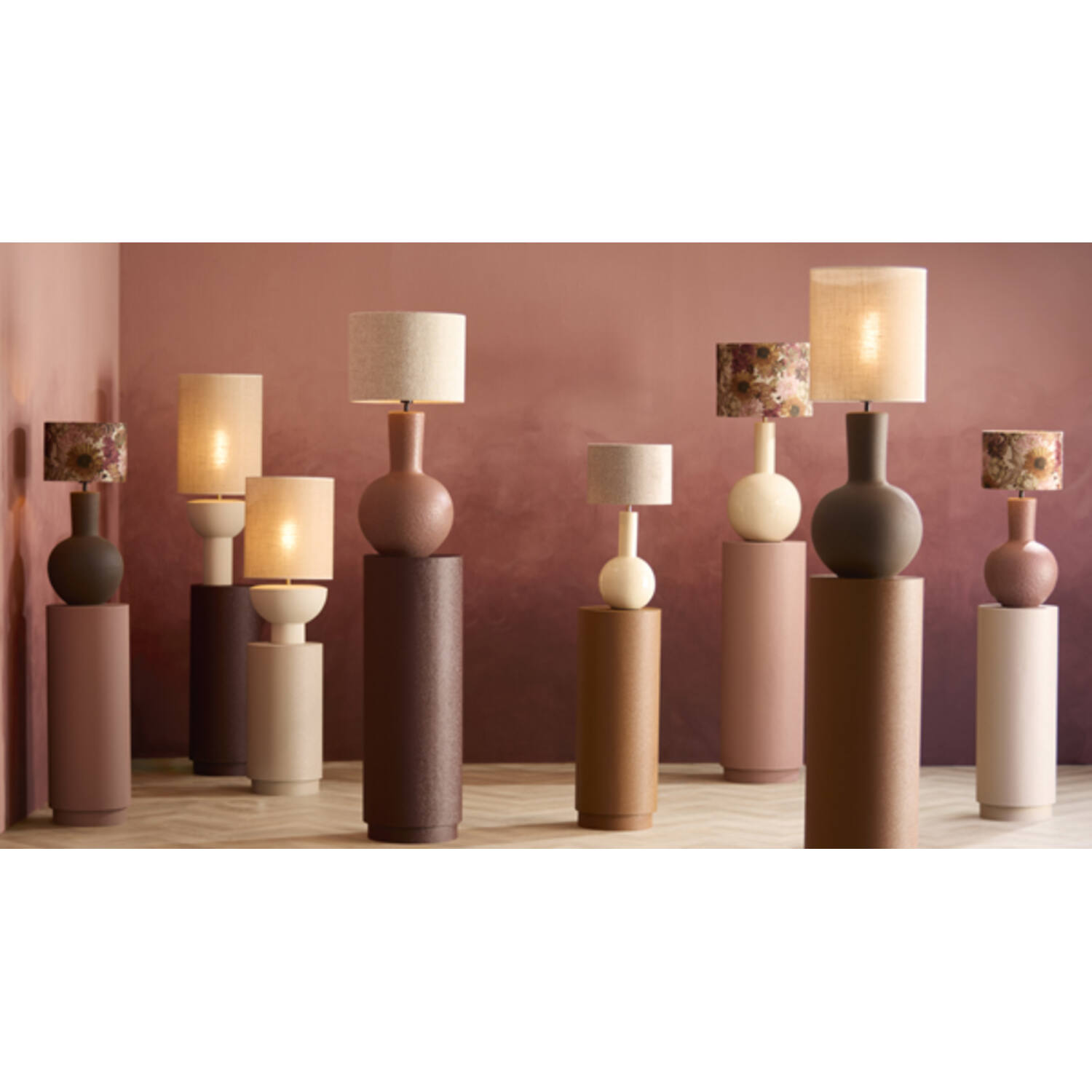 Pillar Ø30x80 cm ALURIA matt caramel