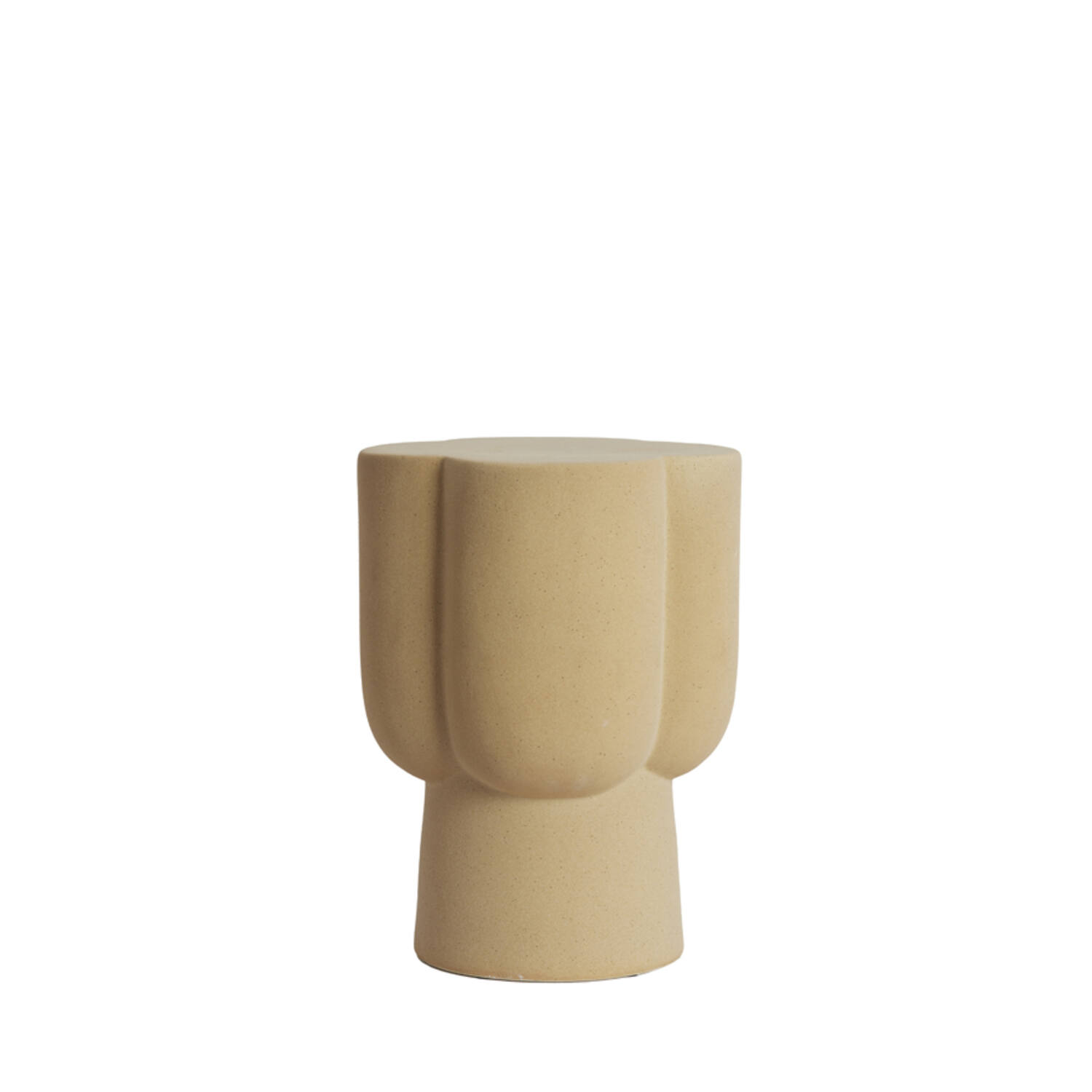 Side table Ø34,5x45 cm JUNTO ceramics matt sand