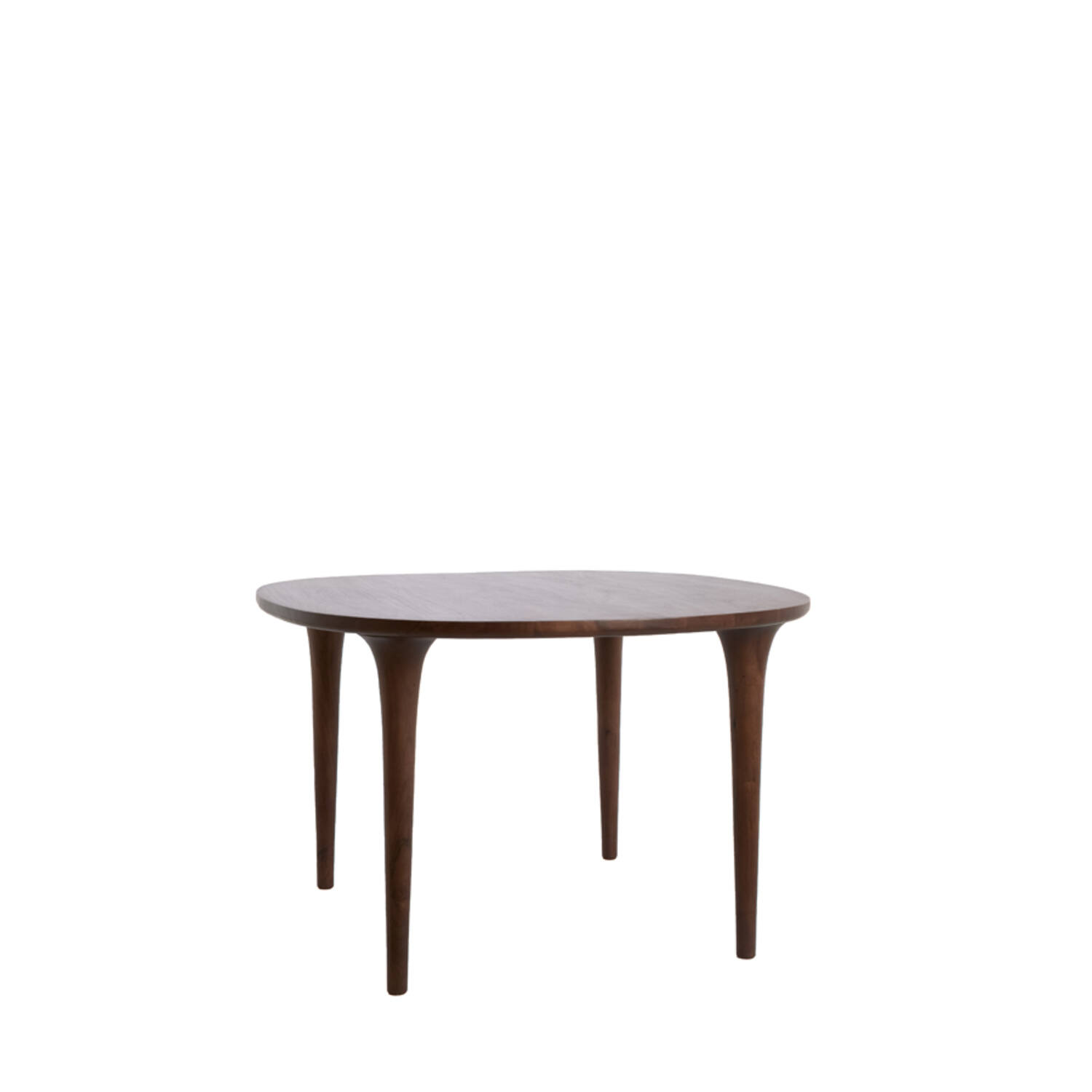 Dining table Ø120x76 cm ZALE acacia wood dark brown
