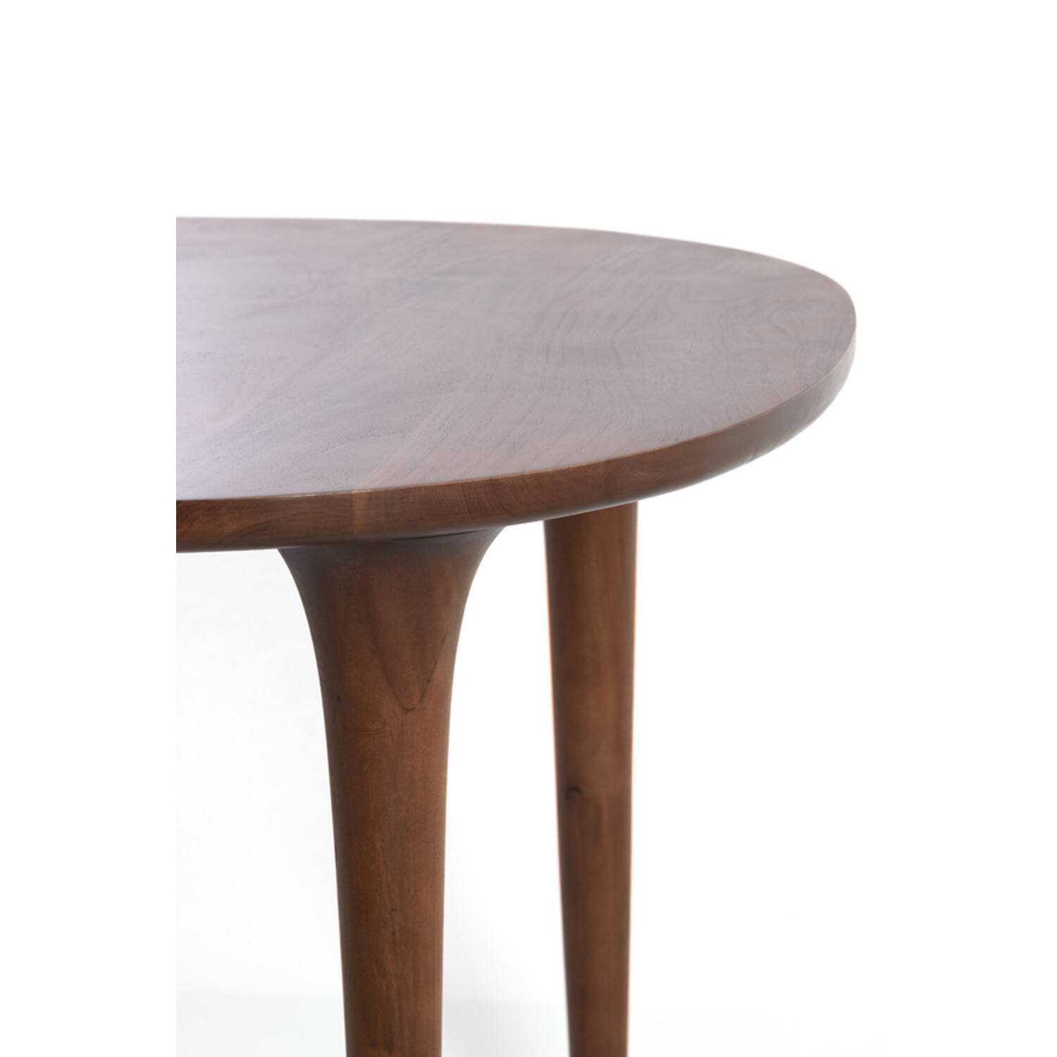 Dining table Ø120x76 cm ZALE acacia wood dark brown