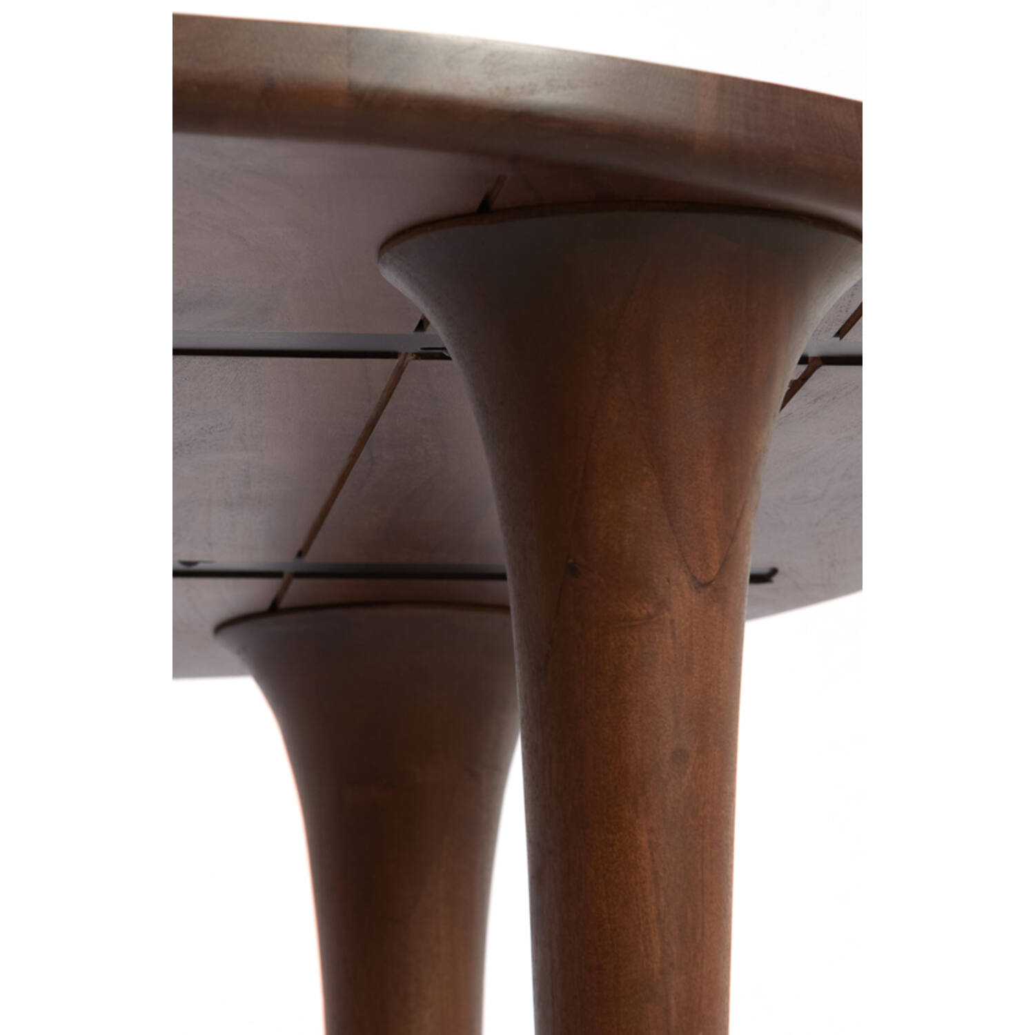 Dining table Ø120x76 cm ZALE acacia wood dark brown