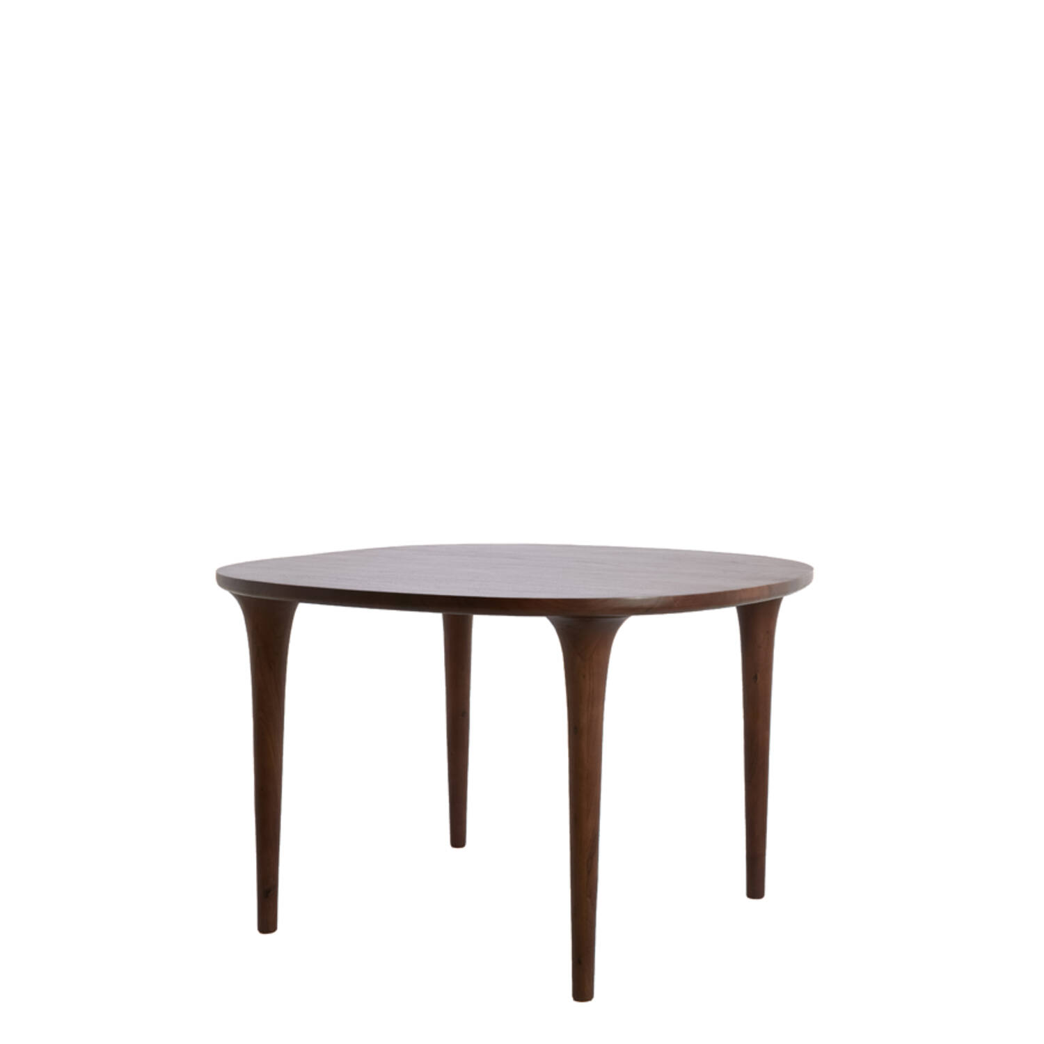 Dining table Ø140x76 cm ZALE acacia wood dark brown