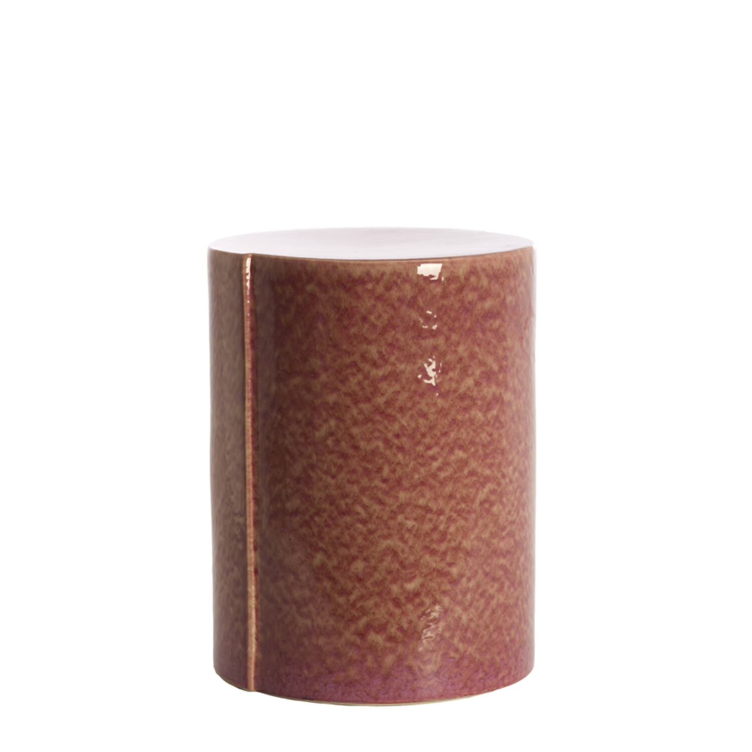 Side table Ø33x44 cm CHULILLA ceramics dark pink