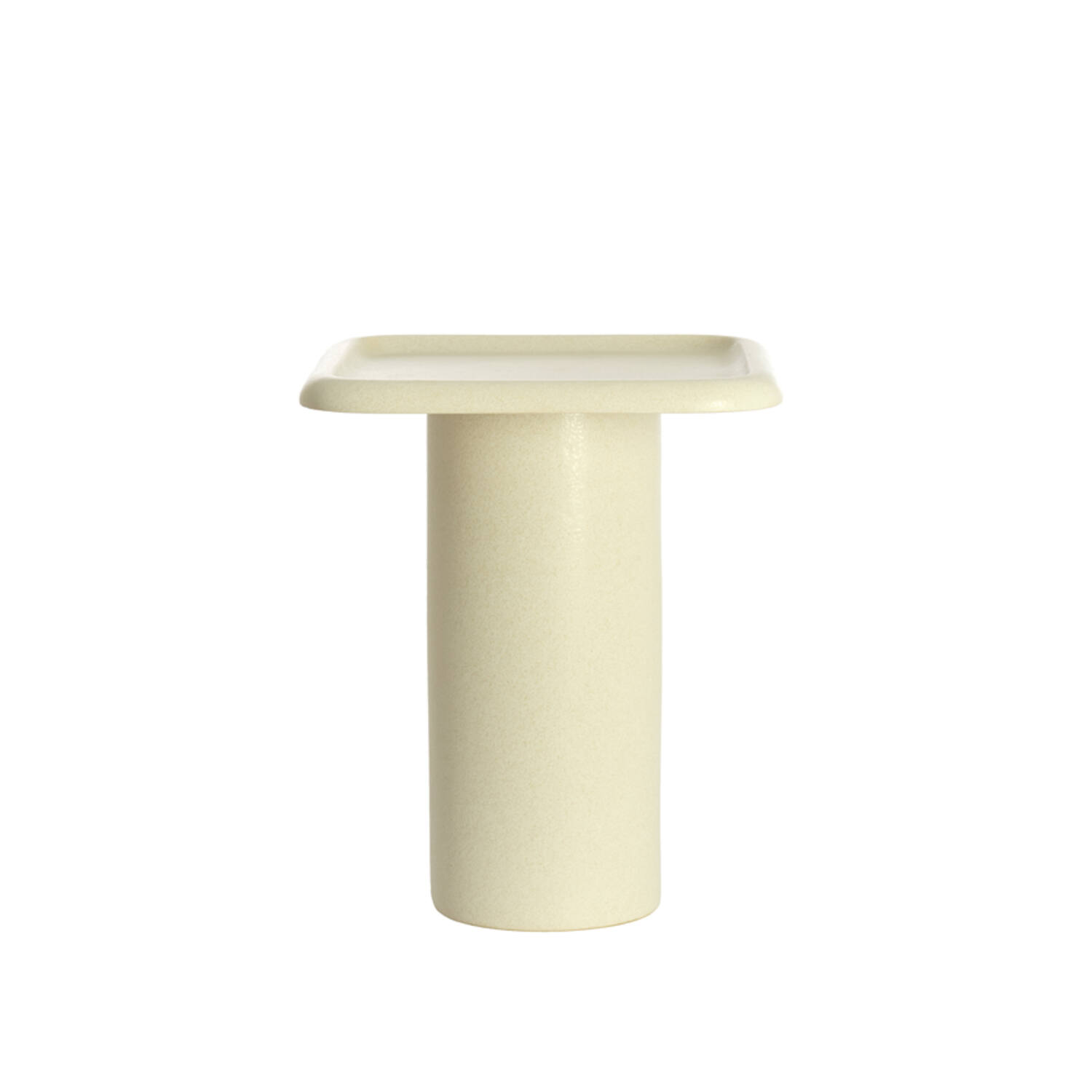 Side table 40x40x48 cm LUARCA ceramics matt cream