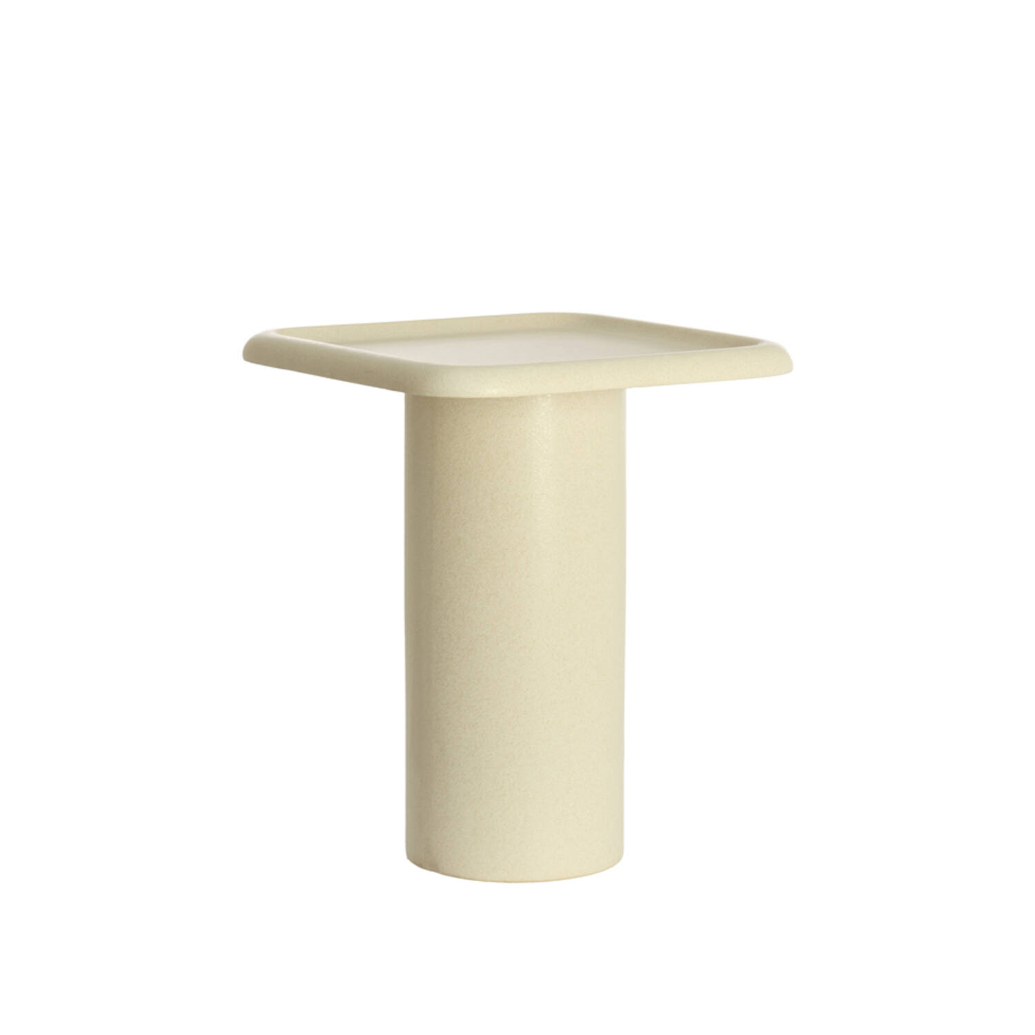 Side table 40x40x48 cm LUARCA ceramics matt cream